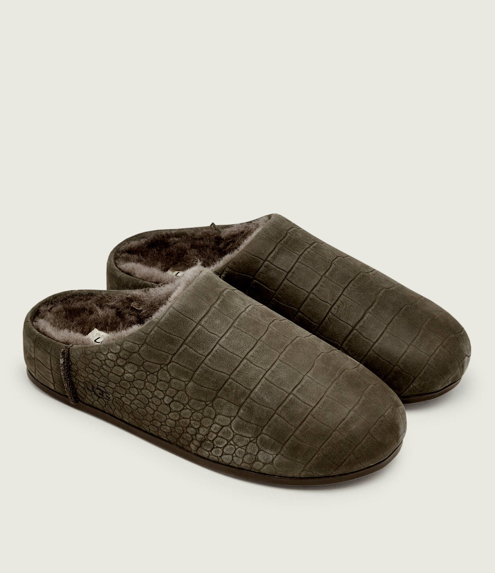 UGG De piele mules (încălțăminte) ELEA EMBOSSED cu adaos de lână
