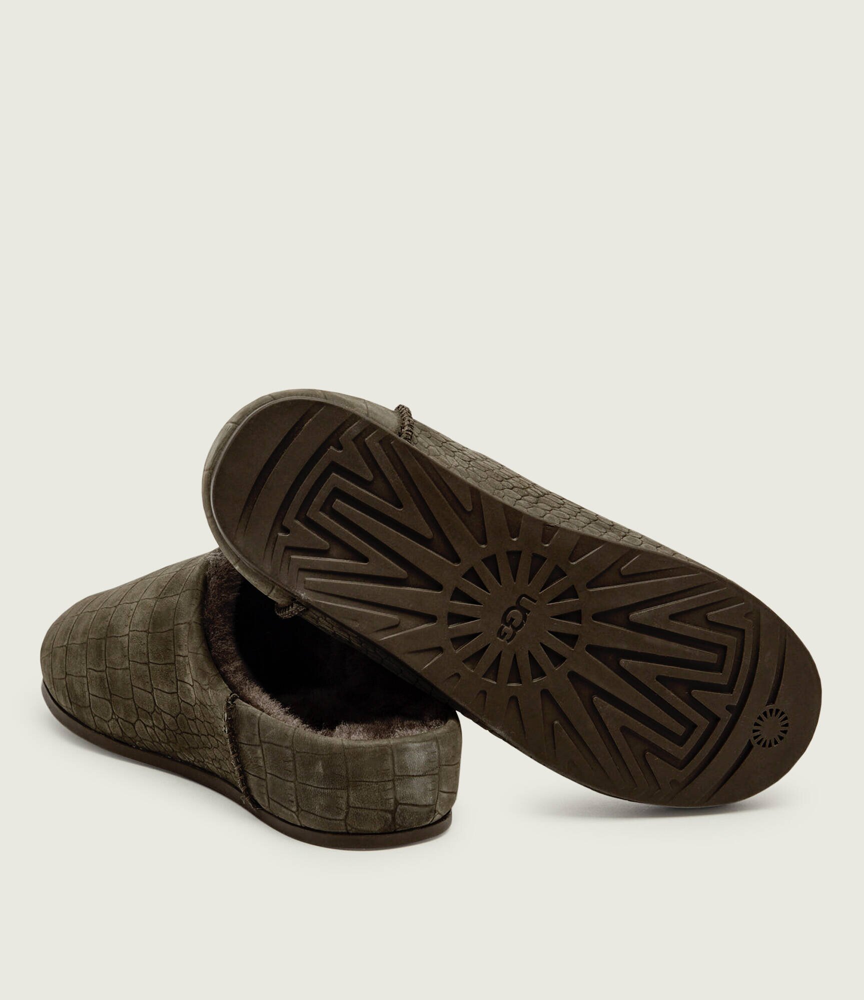 UGG De piele mules (încălțăminte) ELEA EMBOSSED cu adaos de lână