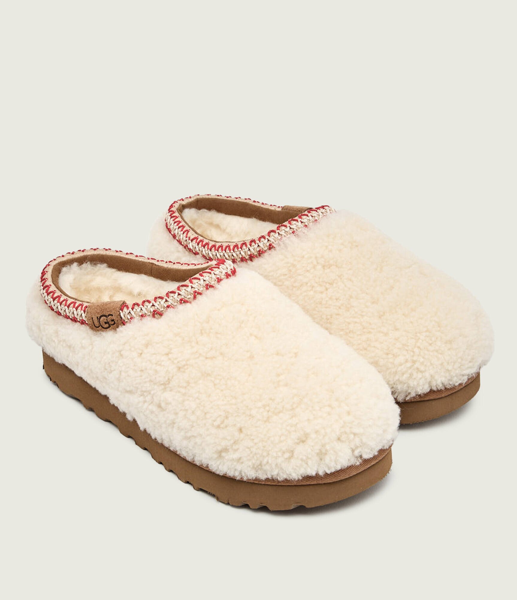 UGG De piele mules (încălțăminte) TASMAN MAXI CURLY cu adaos de lână