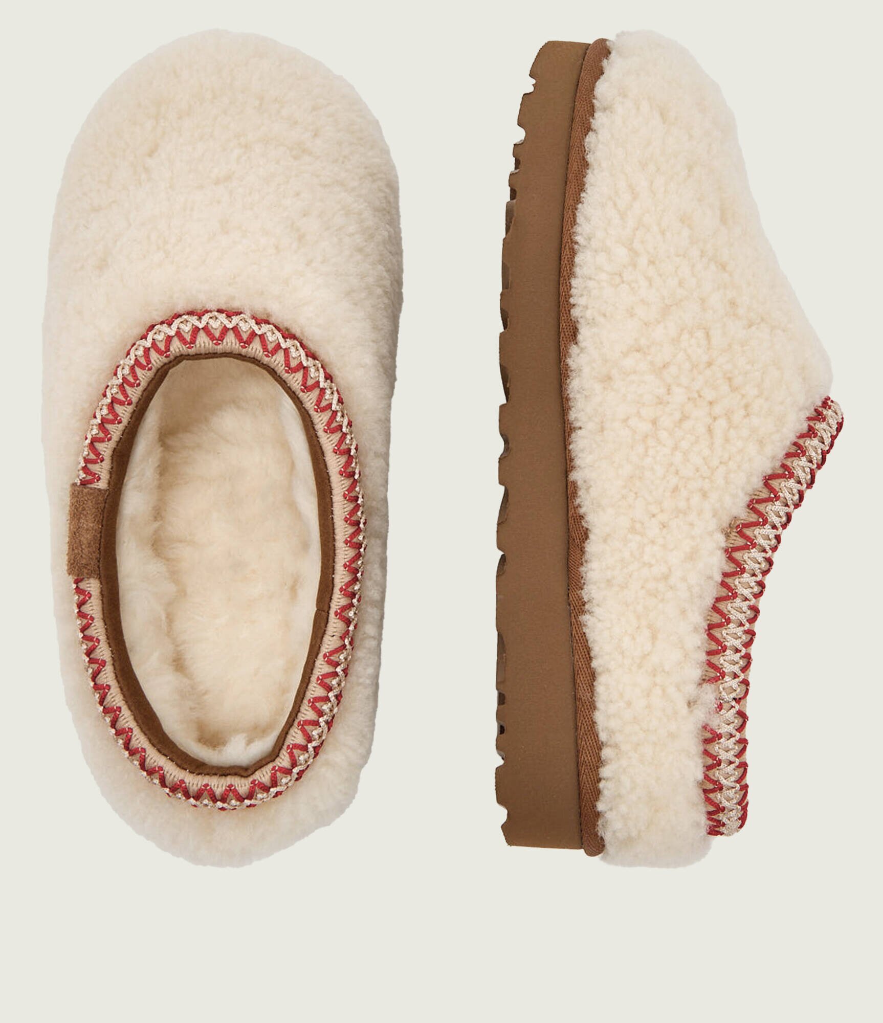 UGG De piele mules (încălțăminte) TASMAN MAXI CURLY cu adaos de lână