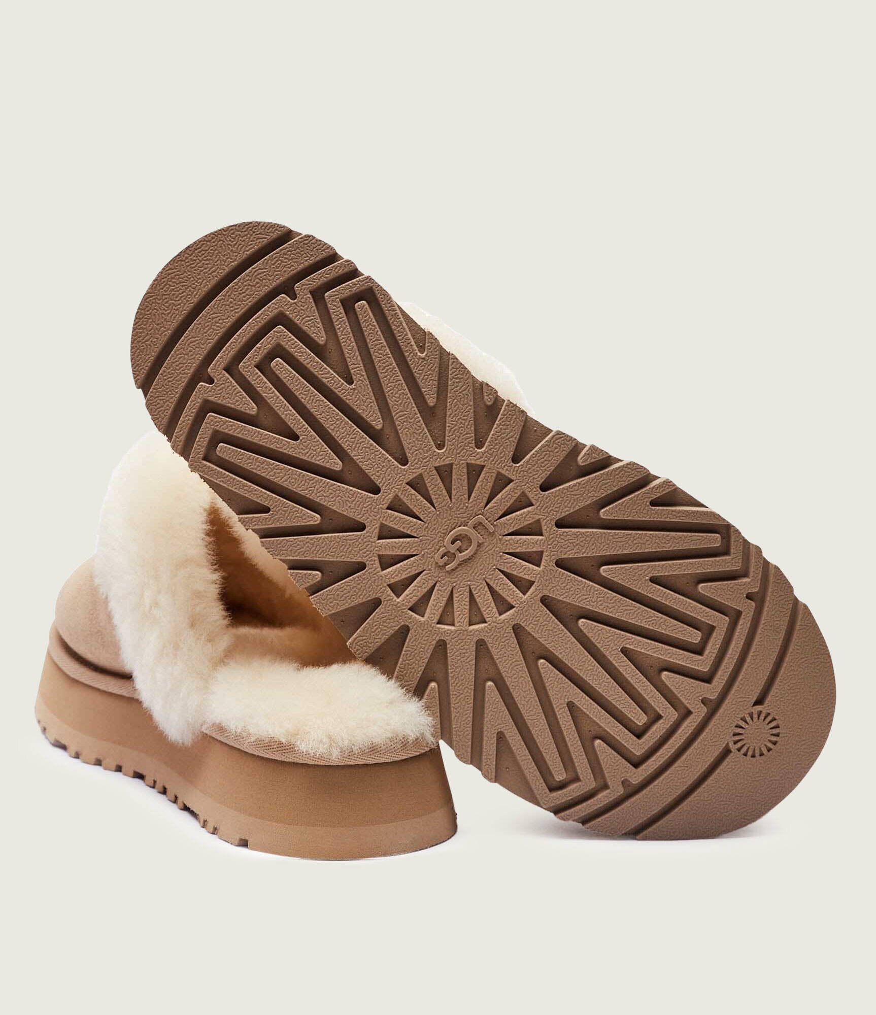 UGG Papuci de casă DISQUETTE | shearling | piele întoarsă