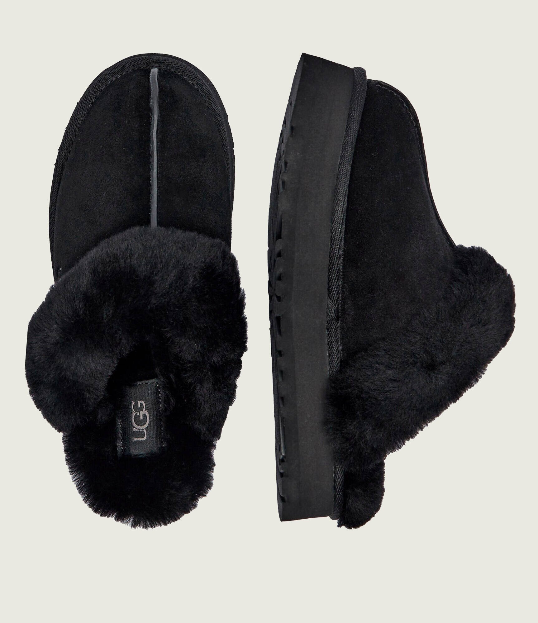 UGG Papuci de casă DISQUETTE | shearling | piele întoarsă cu adaos de lână