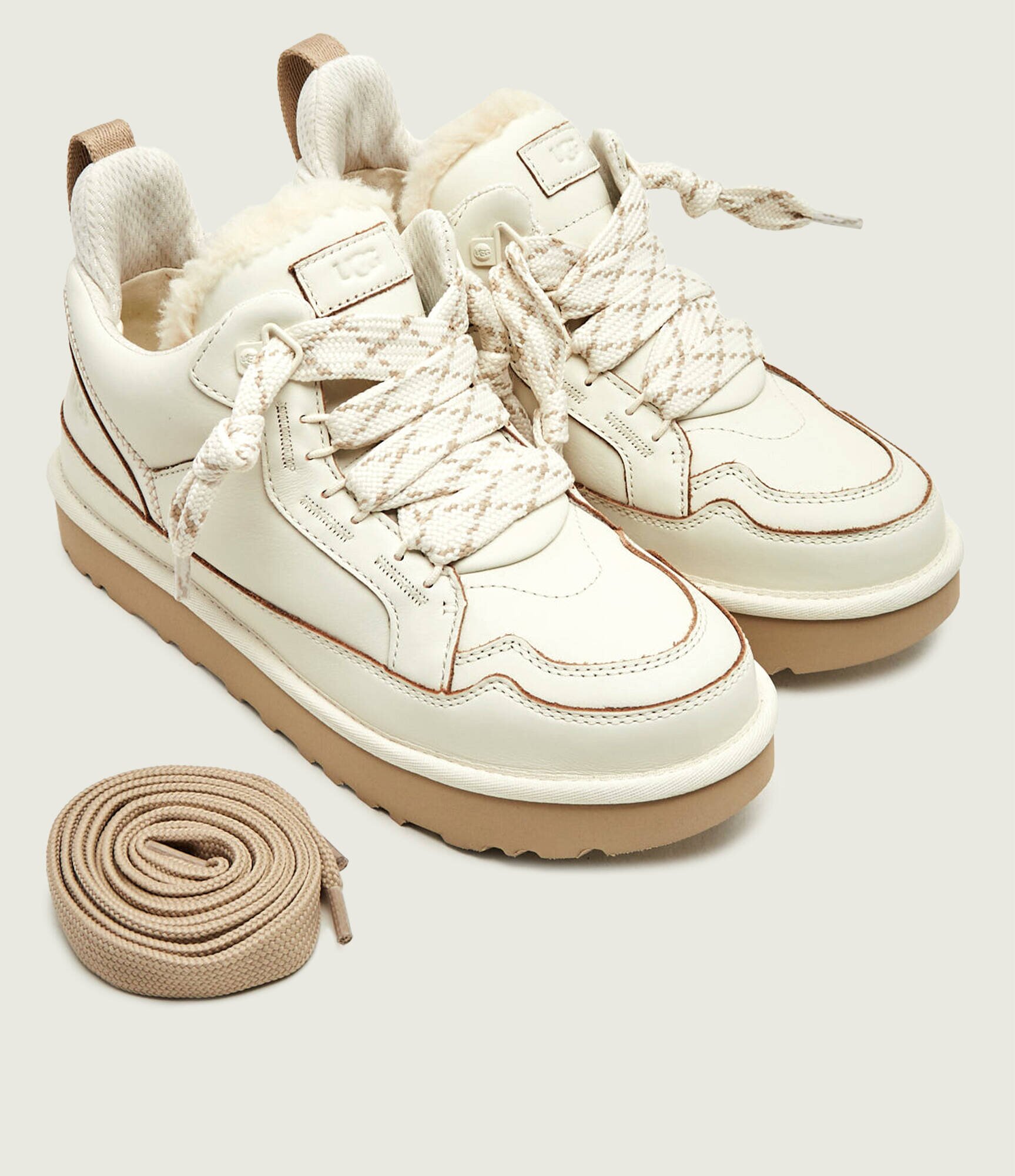 UGG Teniși din piele M Lowmel Contrast | shearling