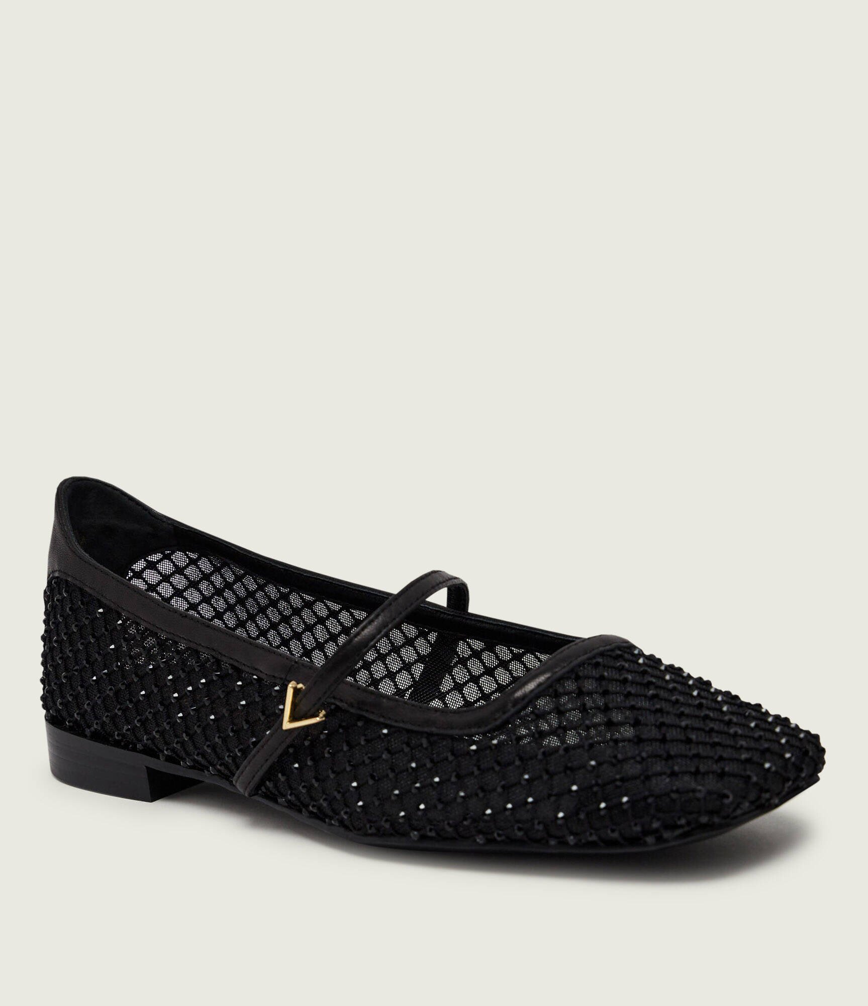 Valentino Balerini Crystal Mary Jane cu adaos de piele