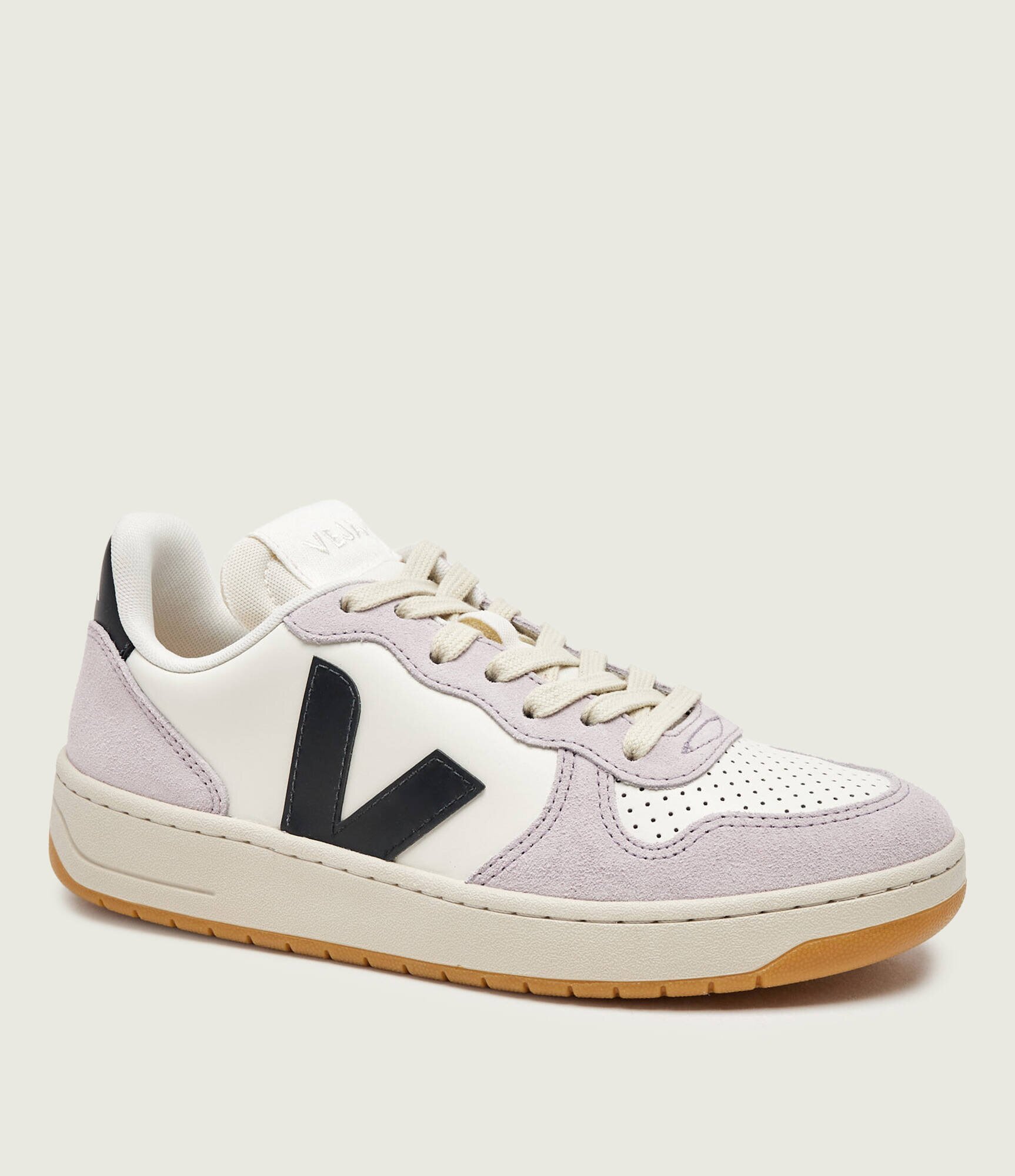 Veja Sneakers V-10 cu adaos de piele