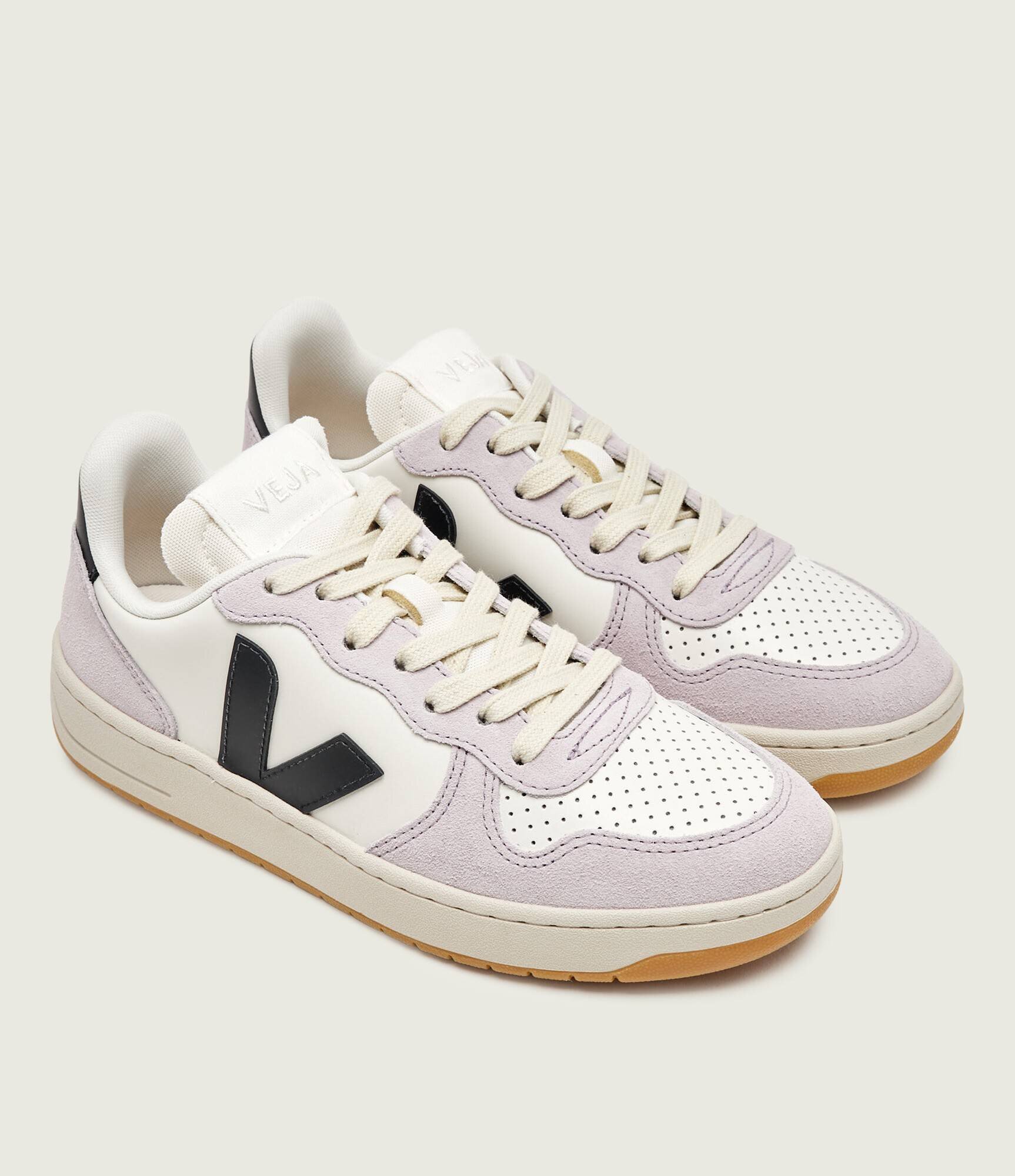 Veja Sneakers V-10 cu adaos de piele