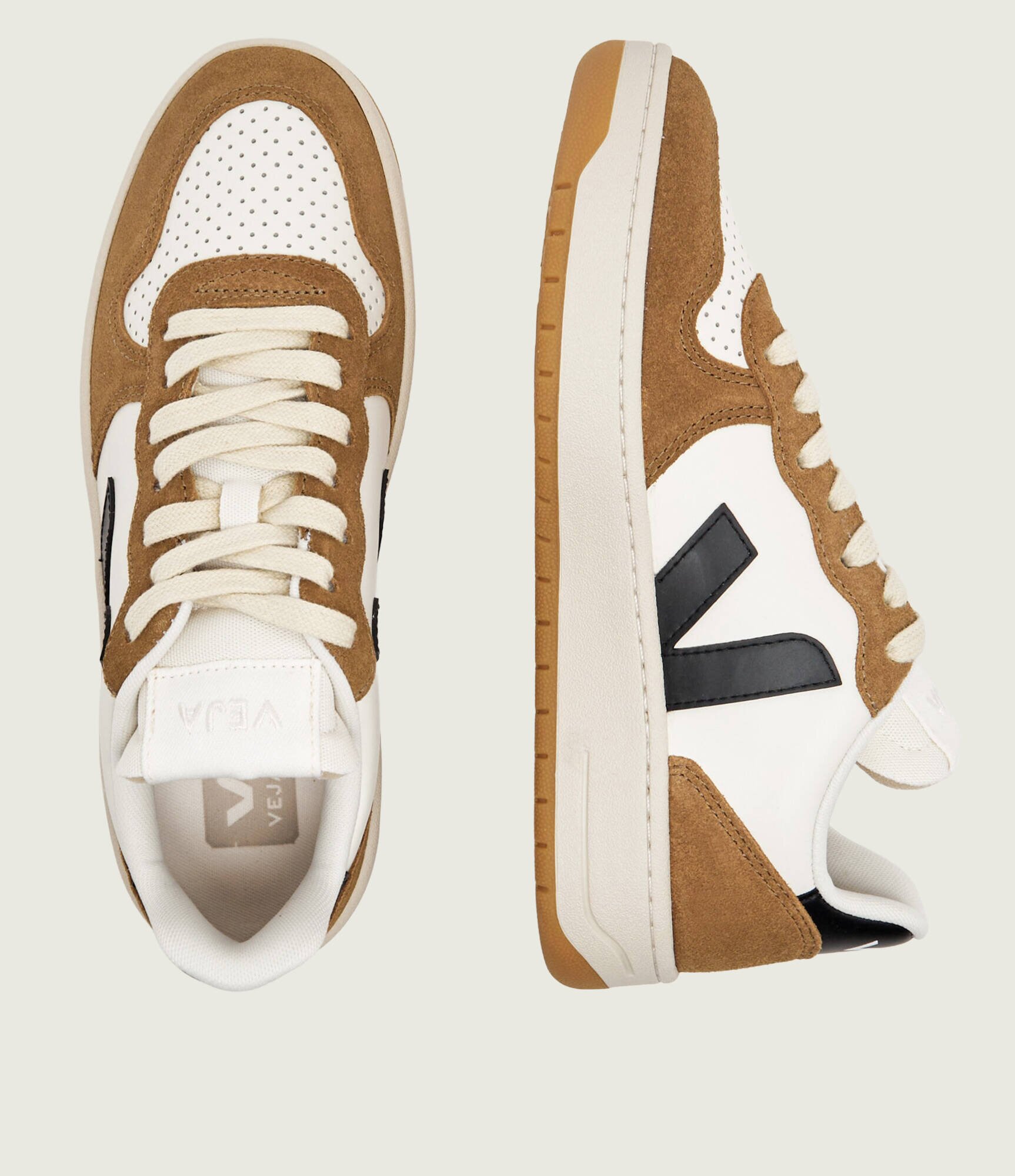 Veja Sneakers V-10 cu adaos de piele