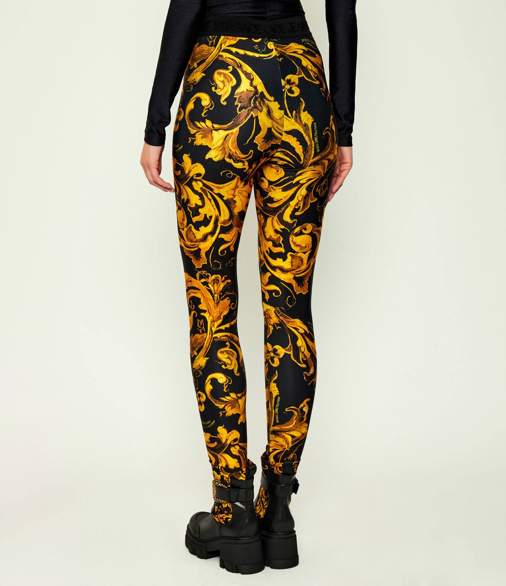 Versace Jeans Couture Colanți BAROCCO PORCELAIN | Skinny fit