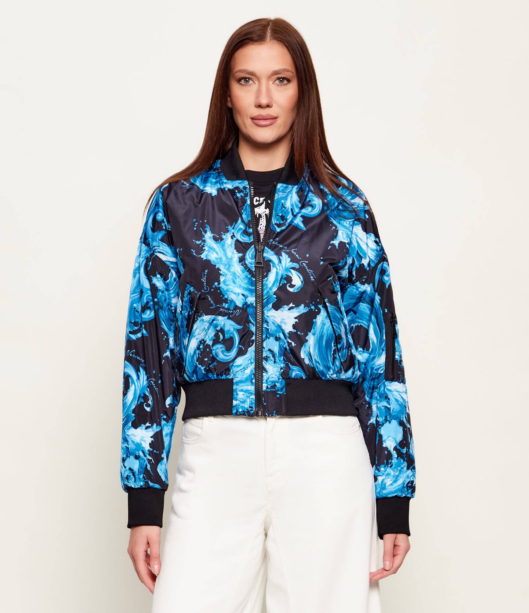 Versace Jeans Couture Geacă cu două fețe bomber BAROCCO ALL. | Cropped Fit