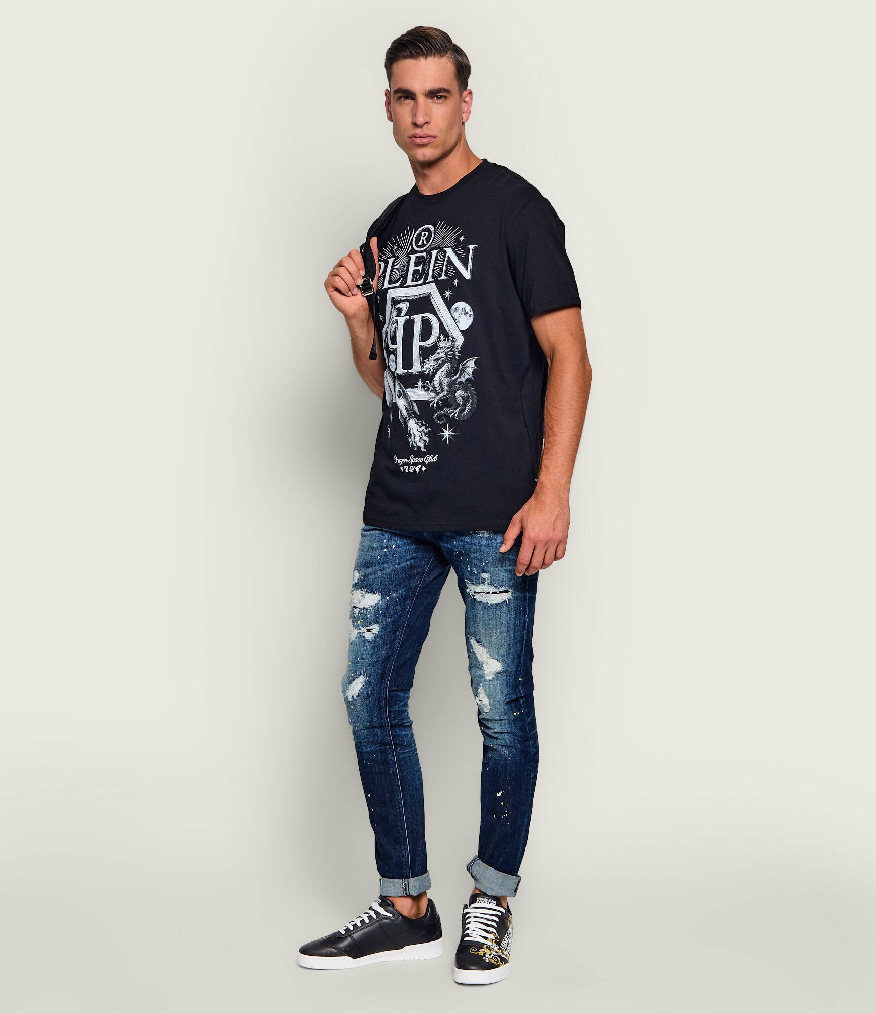 Versace Jeans Couture Sneakers Fondo Brooklyn cu adaos de piele
