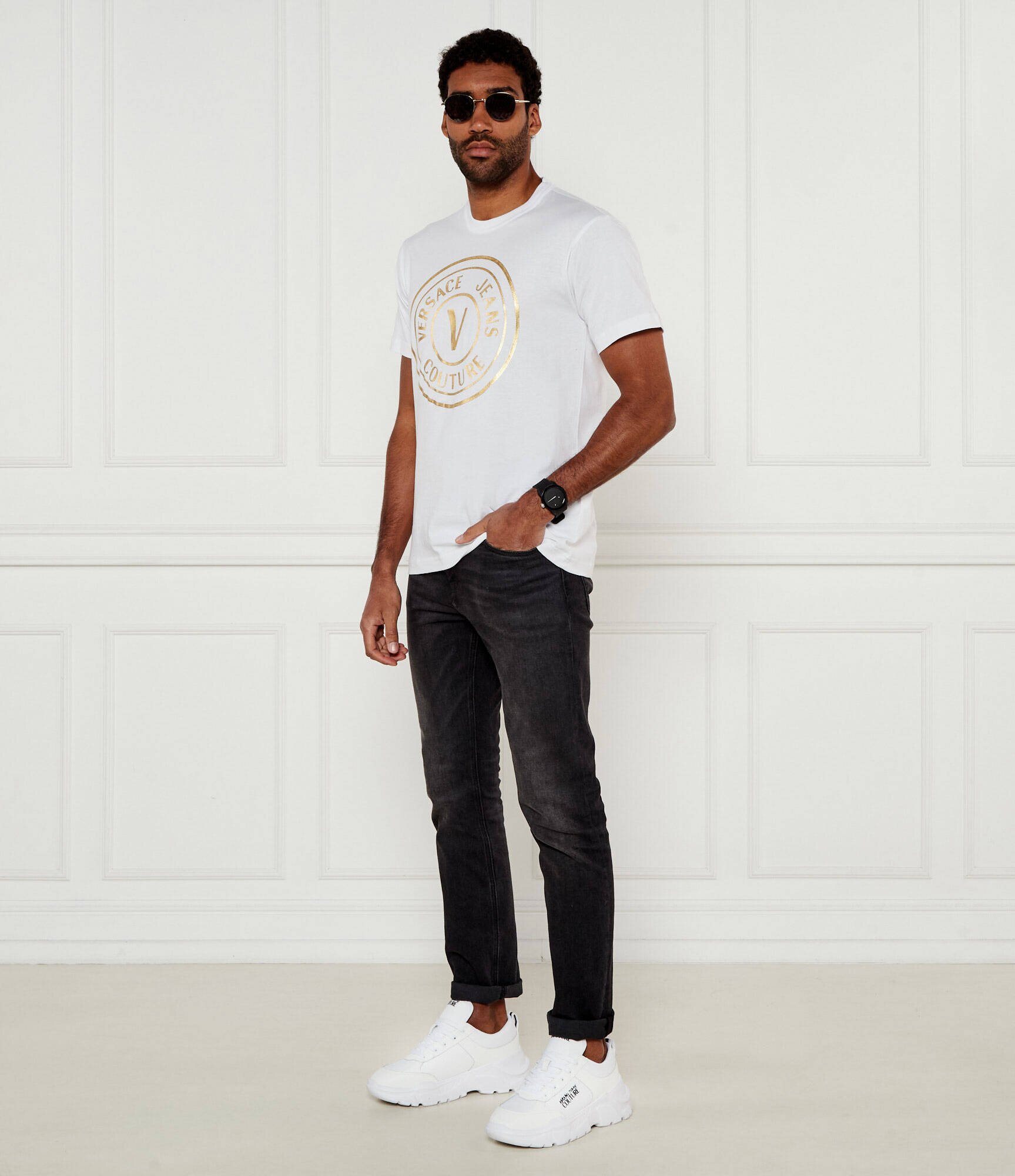 Versace Jeans Couture Sneakers Fondo Speedtrack cu adaos de piele