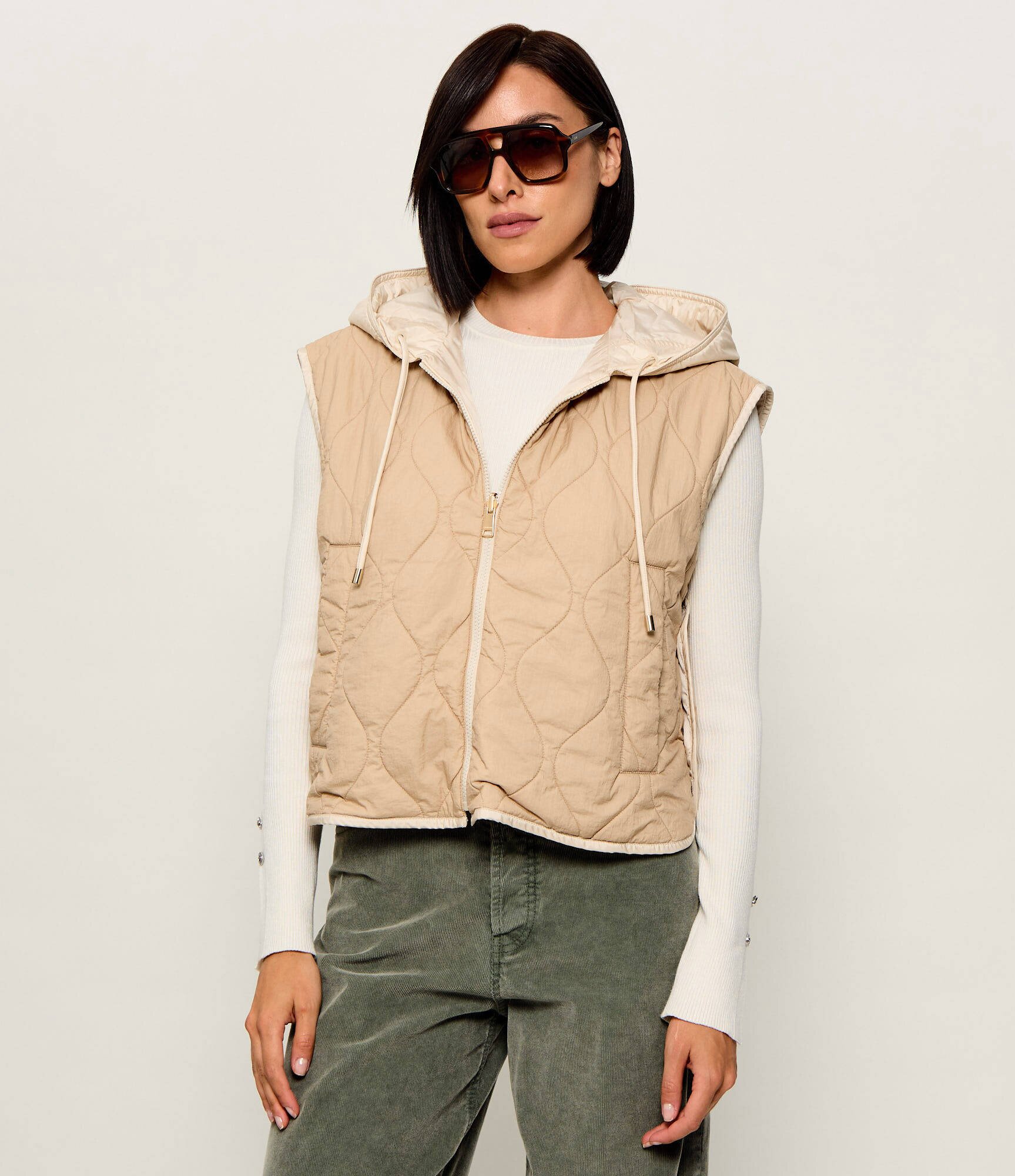 Weekend MaxMara Cu două fețe vestă Wkdaccenni | Loose fit cu adaos de lână