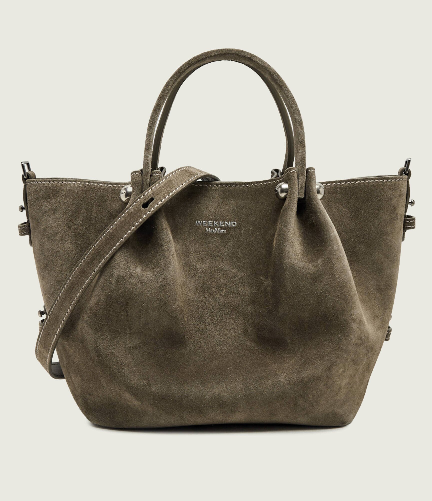 Weekend MaxMara Cufăr + borsetă Wkario | piele întoarsă