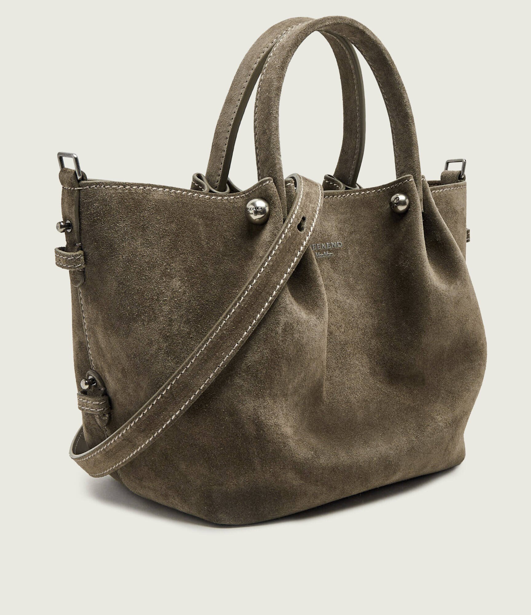 Weekend MaxMara Cufăr + borsetă Wkario | piele întoarsă