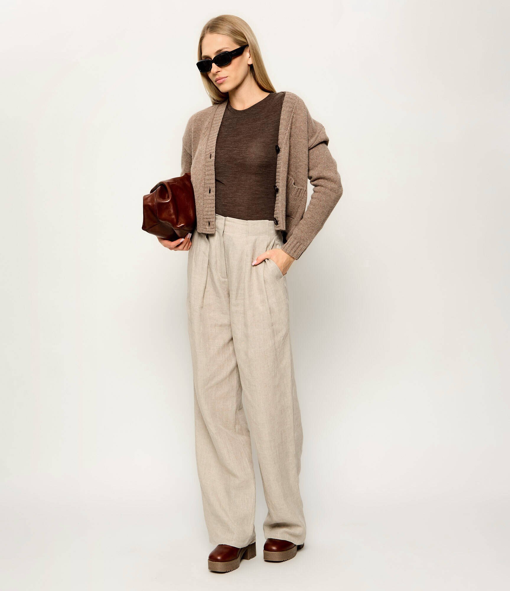 Weekend MaxMara De lână bluză Wkdpatto | Slim Fit cu adaos de mătase