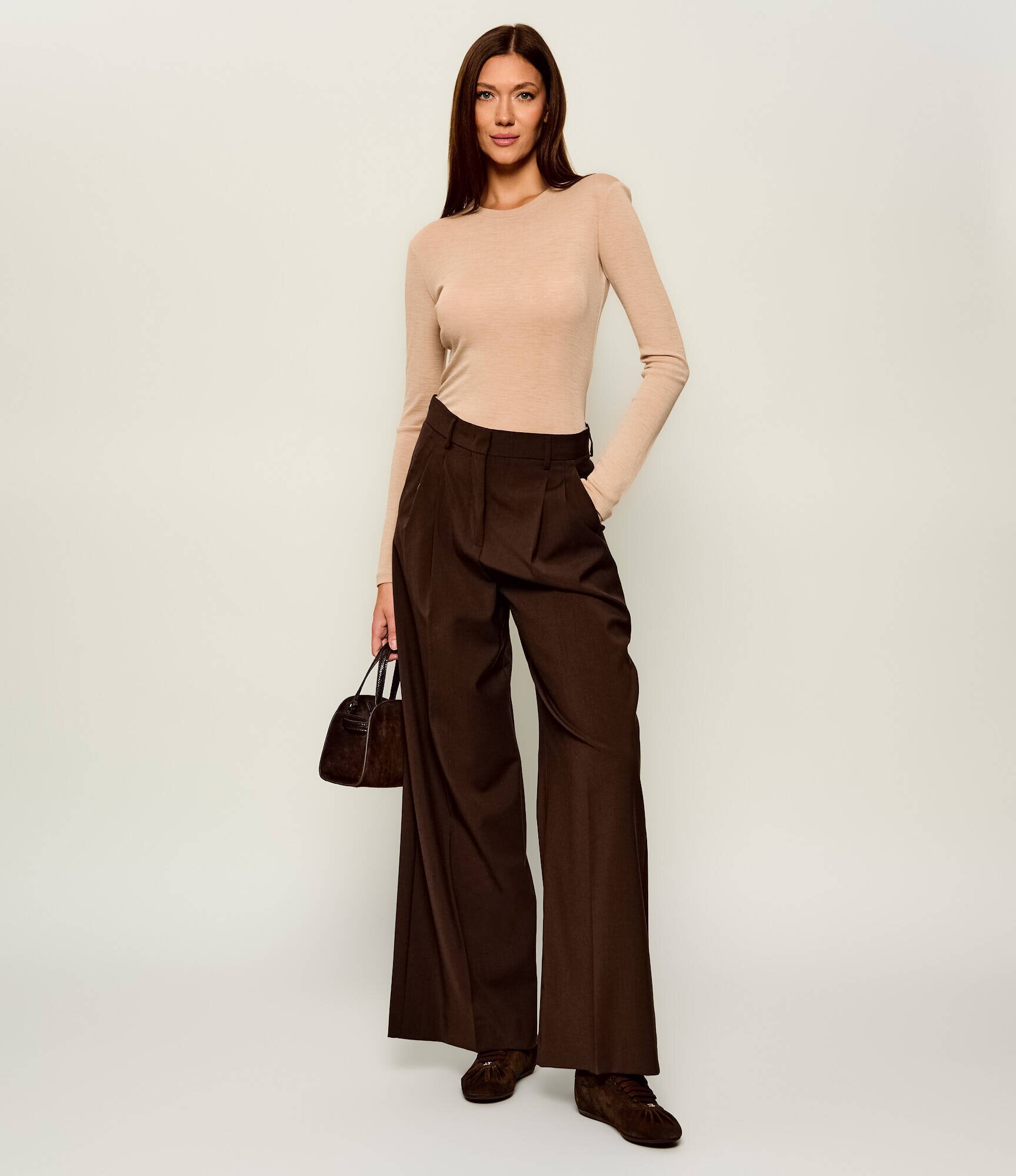 Weekend MaxMara De lână bluză Wkdpatto | Slim Fit cu adaos de mătase