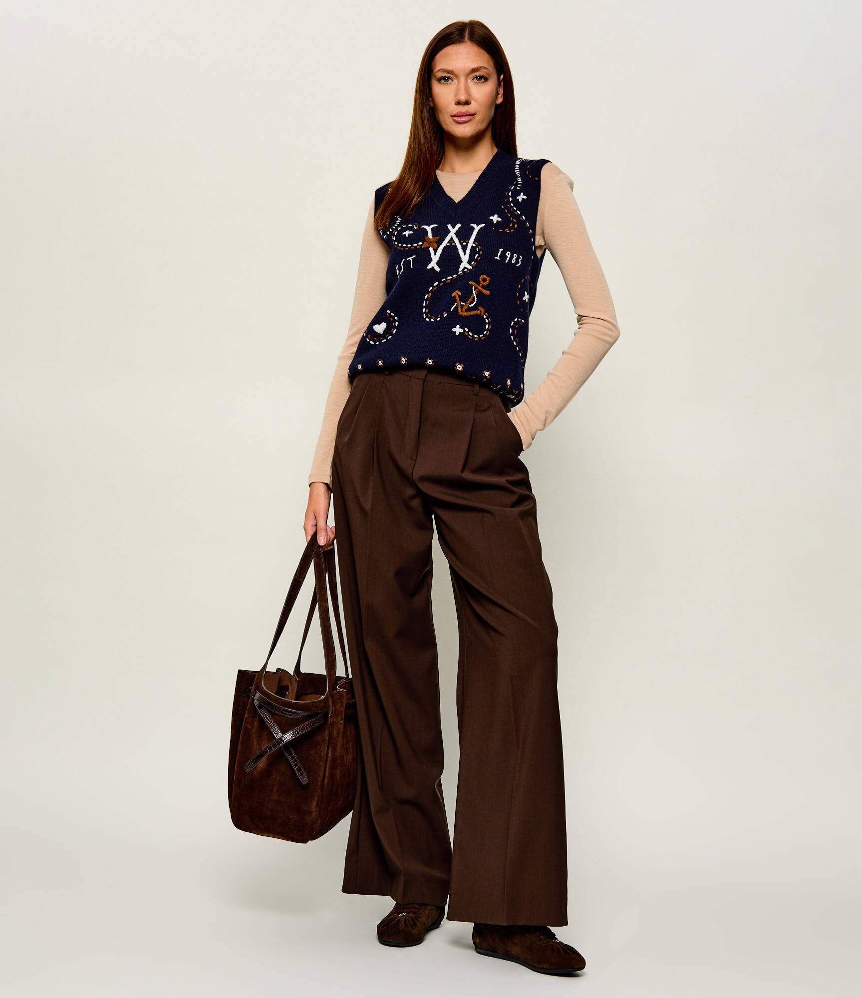 Weekend MaxMara De lână vestă Wkdcacao | regular fit