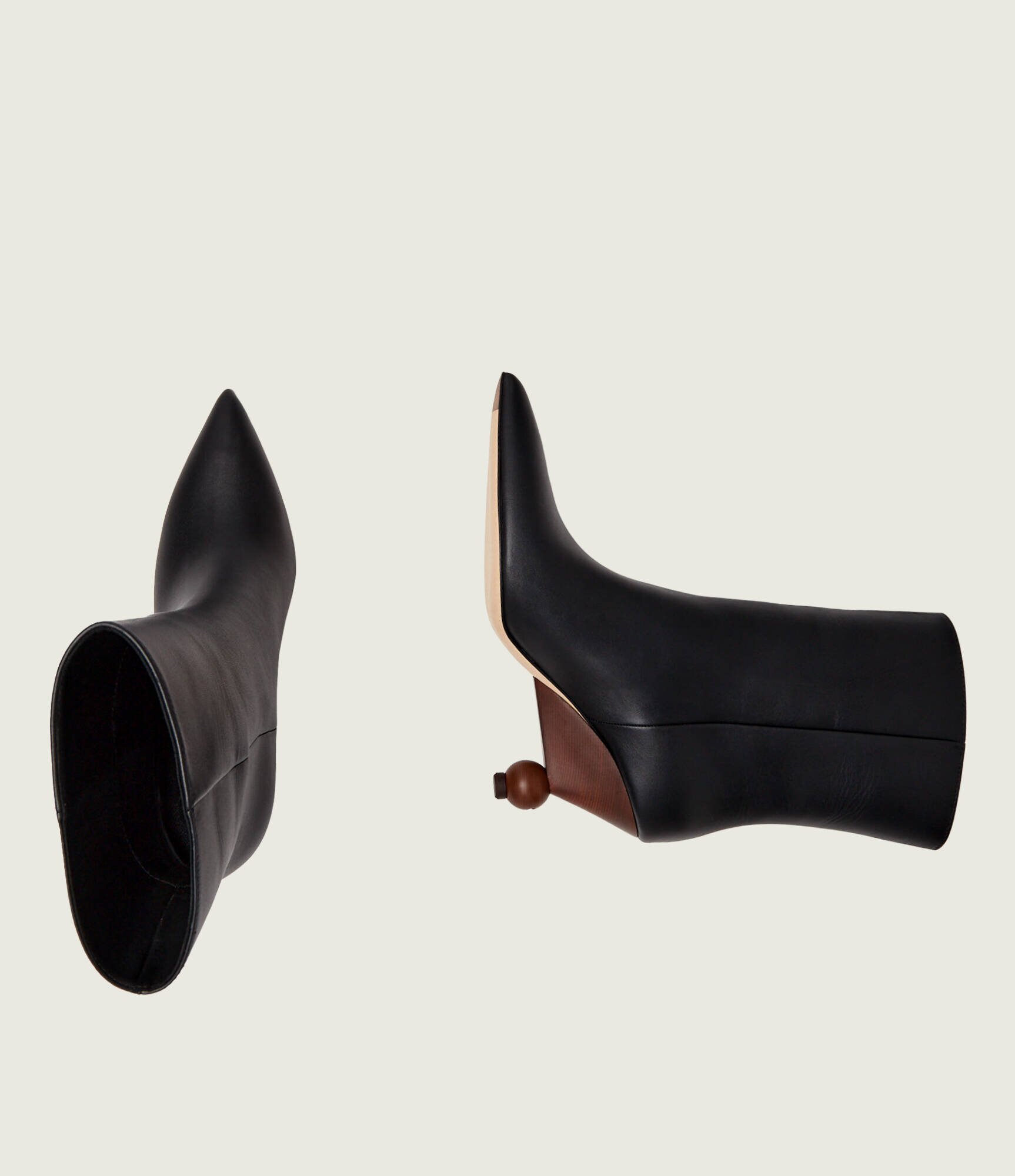 Weekend MaxMara De piele botine cu toc Wkarollio