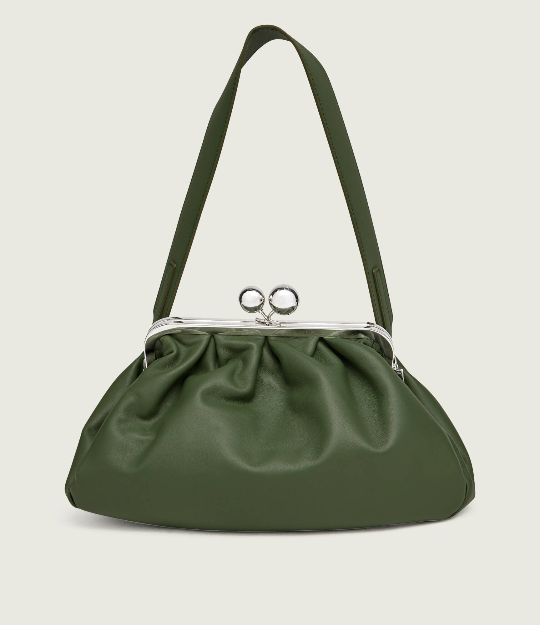 Weekend MaxMara De piele geantă pe umăr Cubico Pasticcino