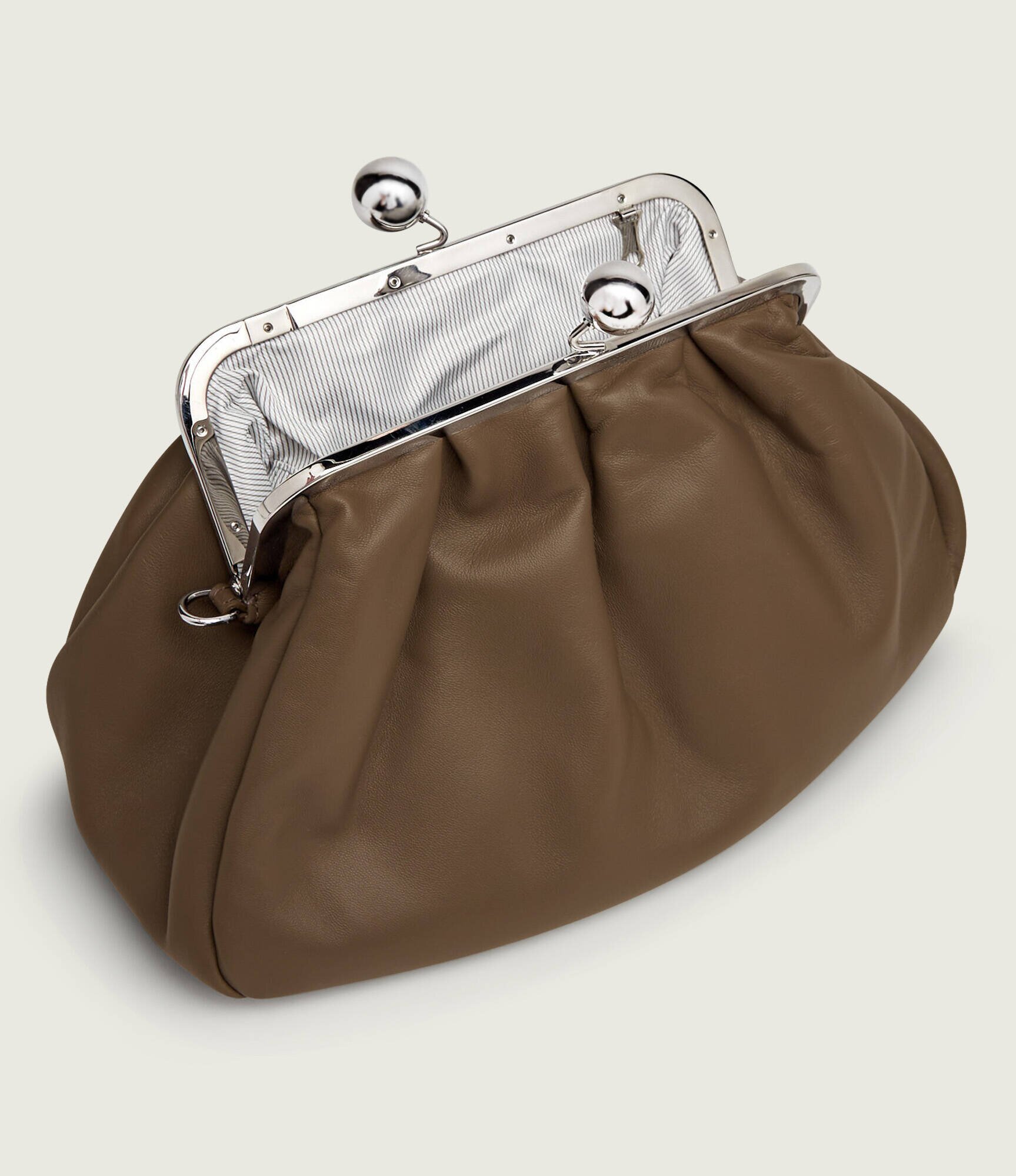 Weekend MaxMara De piele geantă pe umăr Cubico Pasticcino