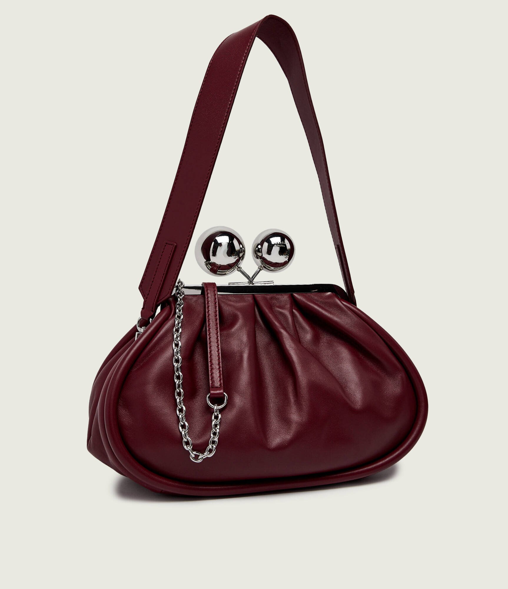 Weekend MaxMara De piele geantă pe umăr Milvanew Pasticcino