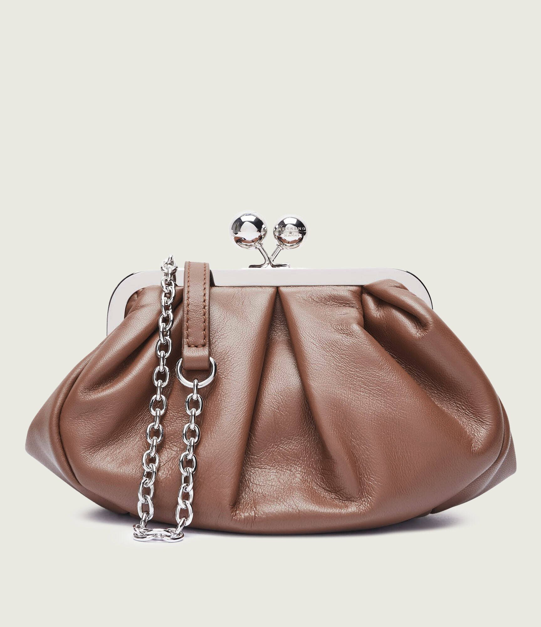 Weekend MaxMara De piele geantă pe umăr Prati Pasticcino