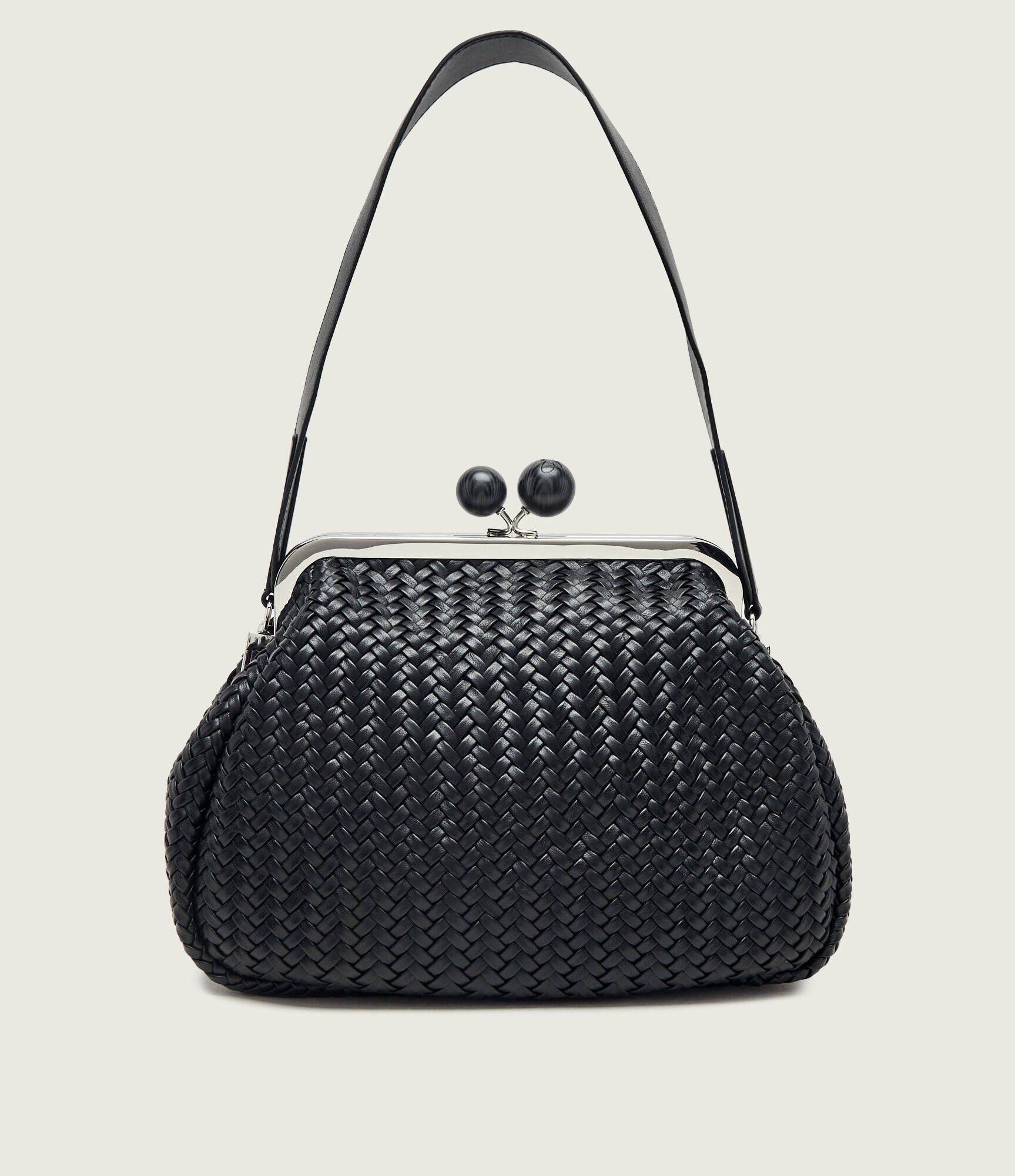 Weekend MaxMara De piele geantă pe umăr Wkaere Pasticcino