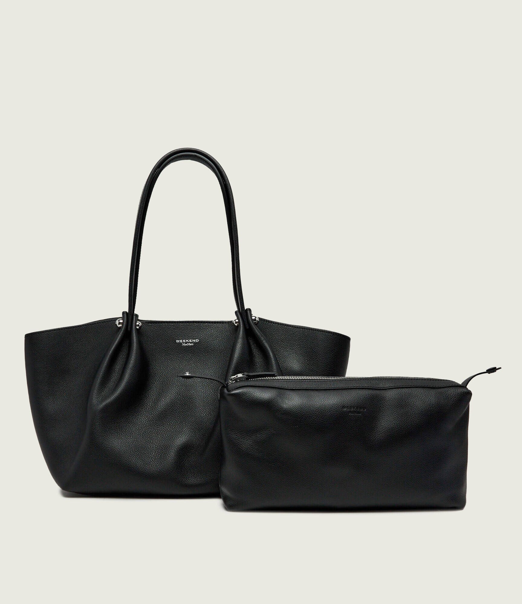 Weekend MaxMara De piele geantă shopper + borsetă Wkasatira