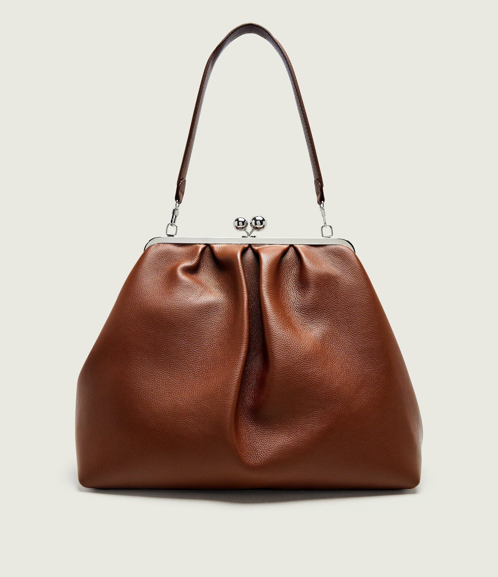 Weekend MaxMara De piele geantă shopper Wkabambola Pasticcino