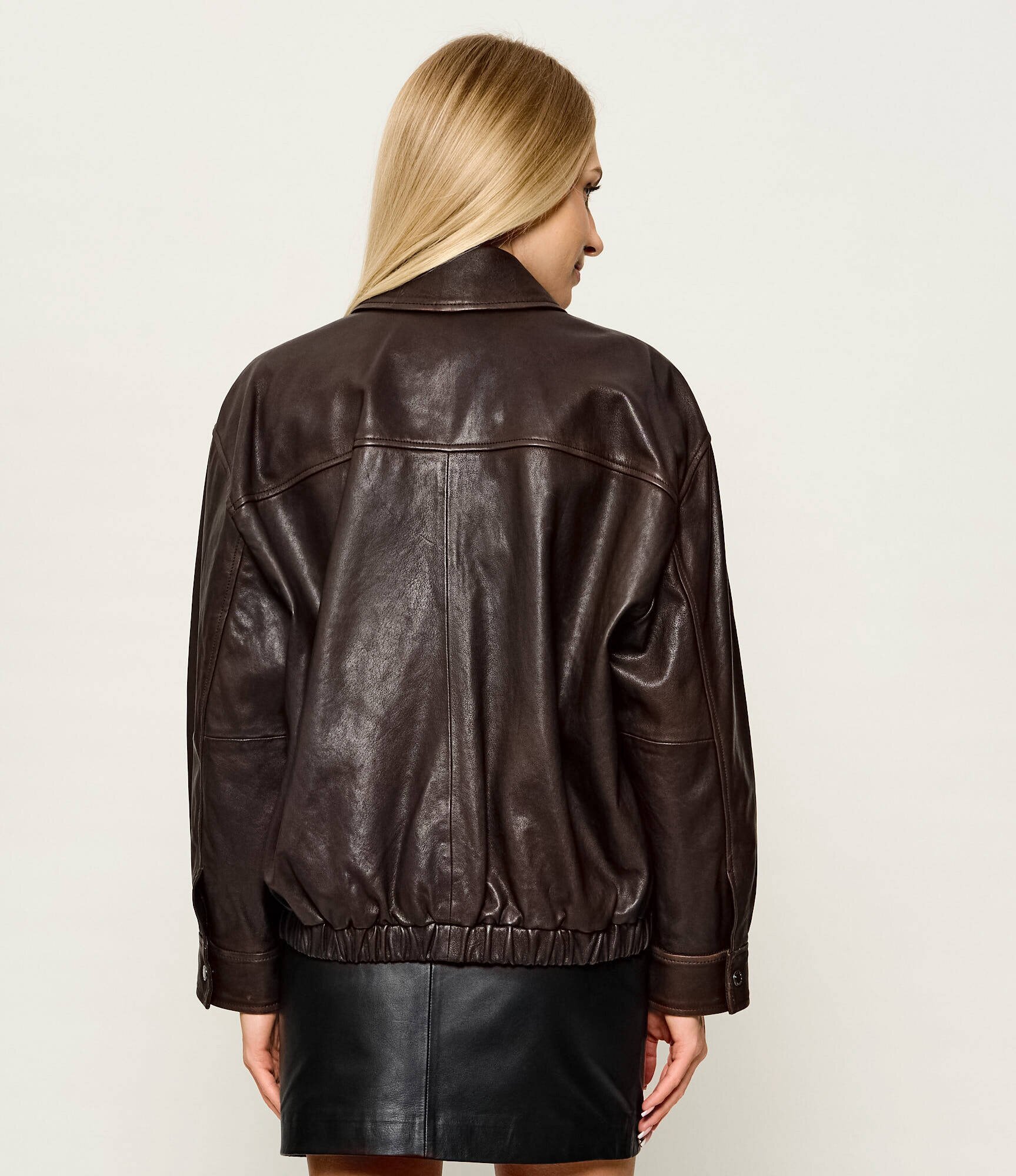 Weekend MaxMara Geacă de piele Wkdcose | Loose fit