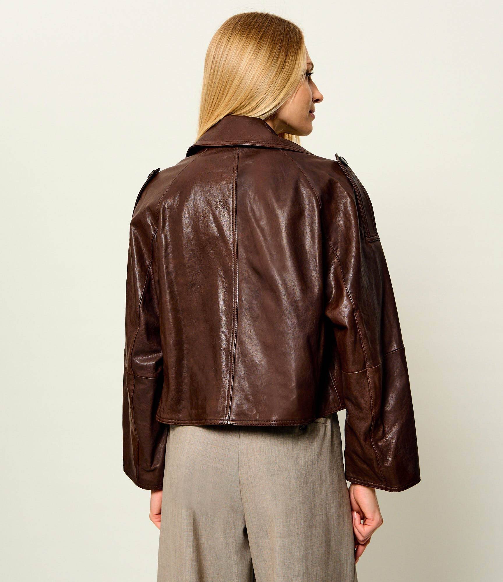 Weekend MaxMara Geacă de piele Wkdfelino | Relaxed fit