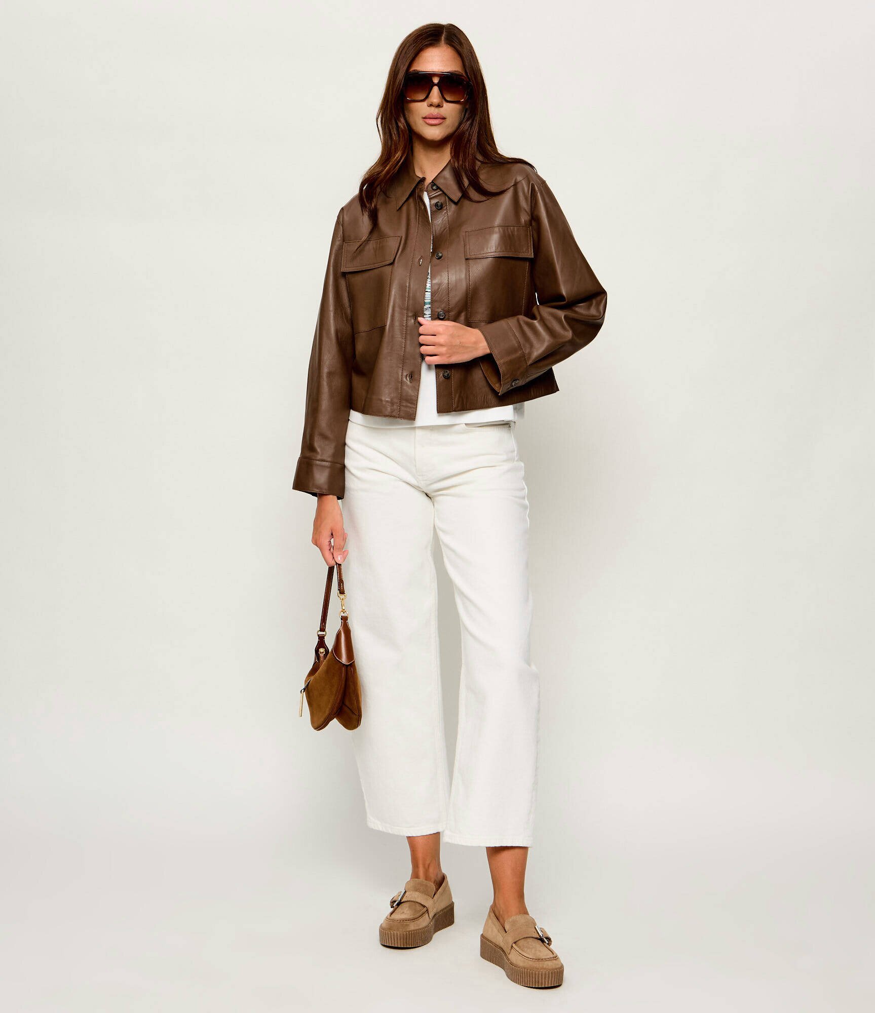 Weekend MaxMara Geacă de piele Wkdpiovra | Cropped Fit