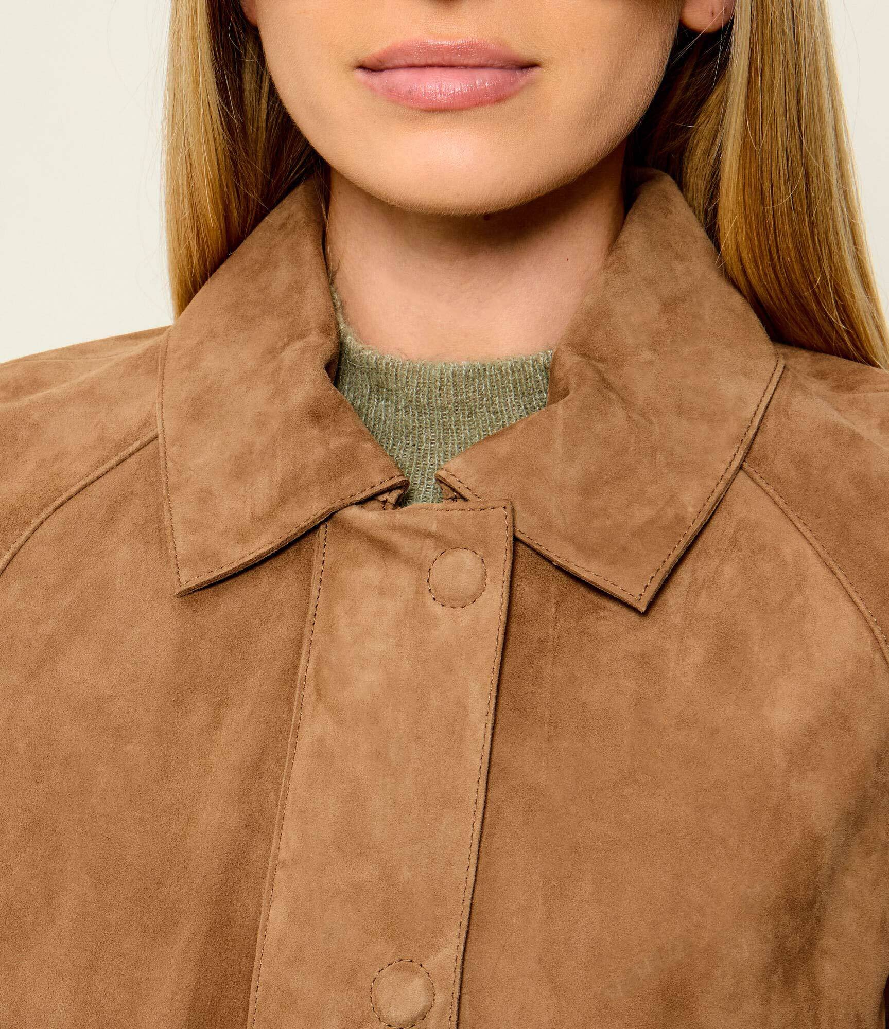 Weekend MaxMara Geacă Wkdabito | Relaxed fit | piele întoarsă