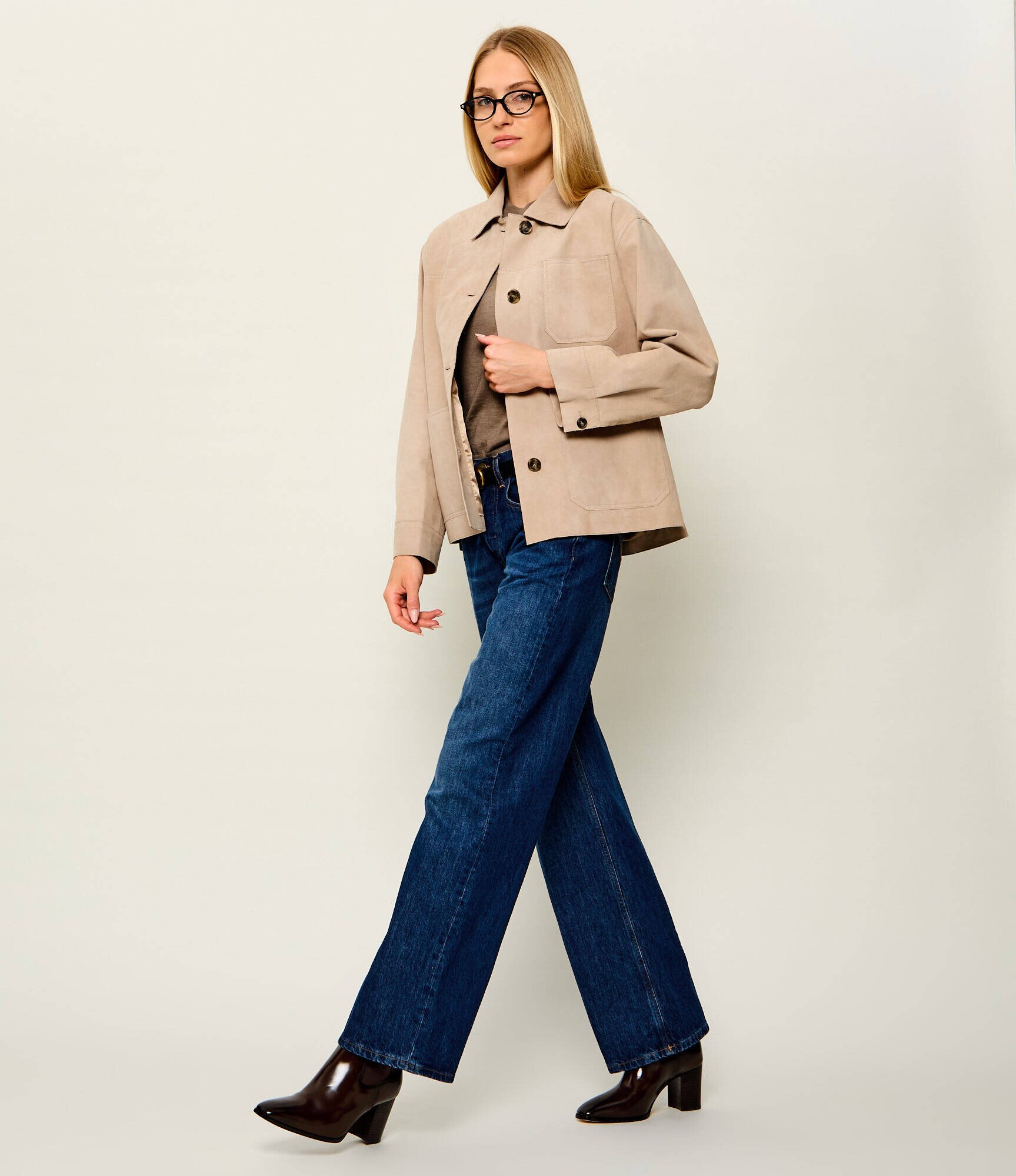 Weekend MaxMara Geacă Wkdghiera | regular fit | piele întoarsă