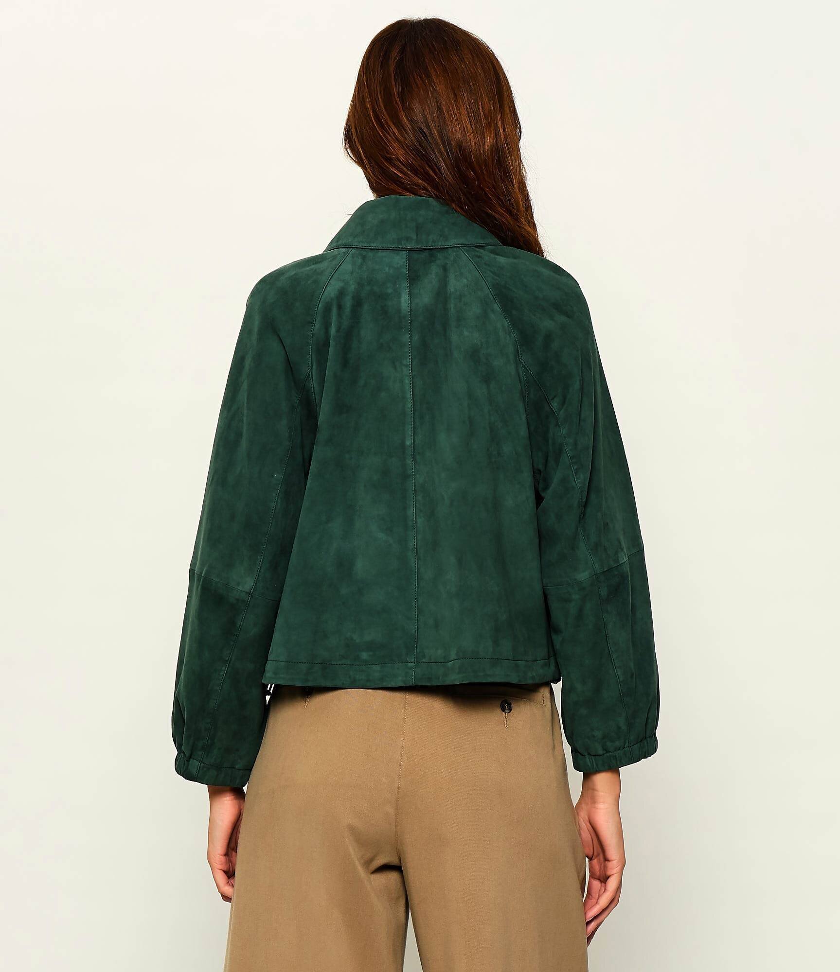 Weekend MaxMara Geacă Wkdzuppa | regular fit | piele întoarsă