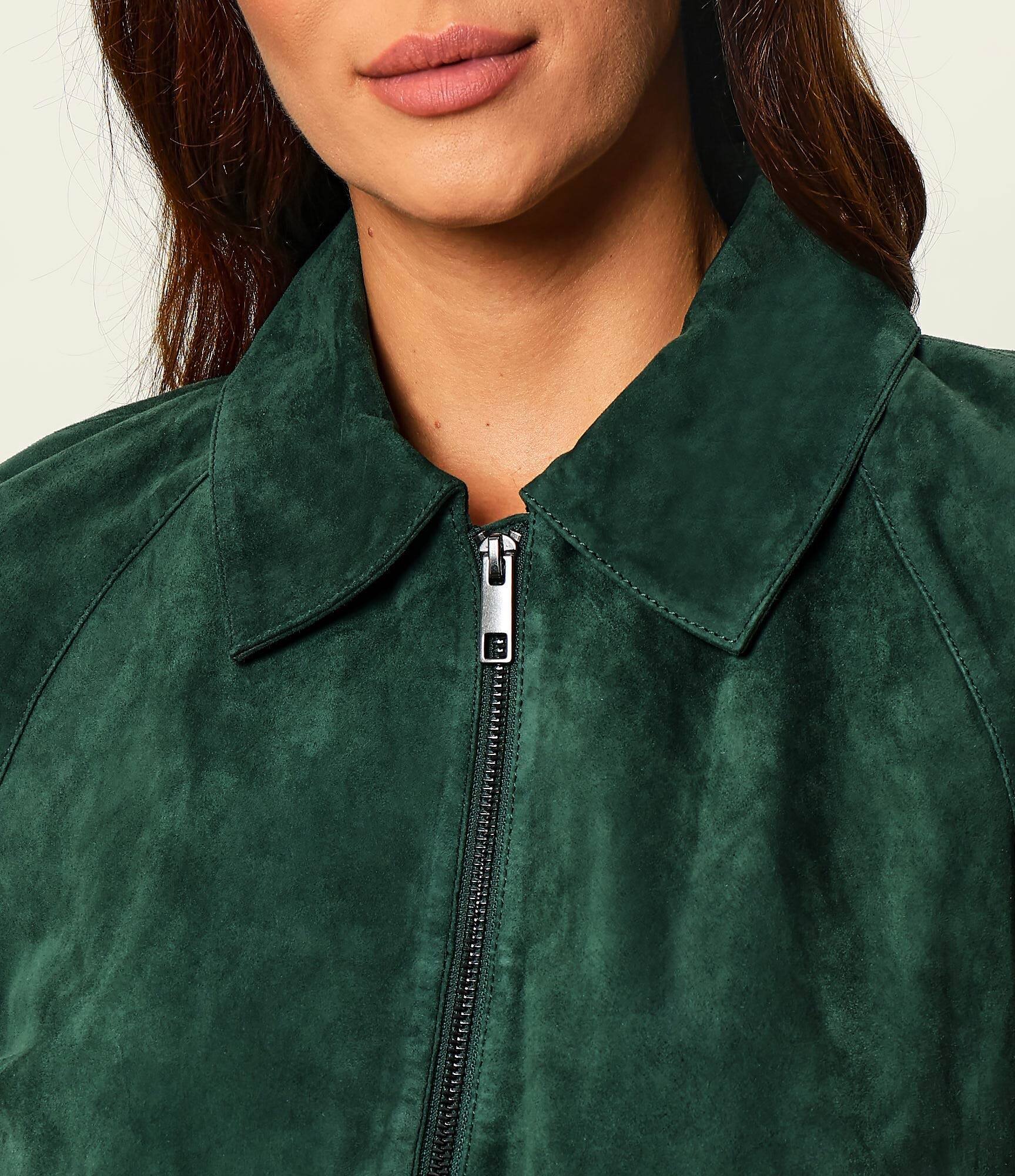 Weekend MaxMara Geacă Wkdzuppa | regular fit | piele întoarsă