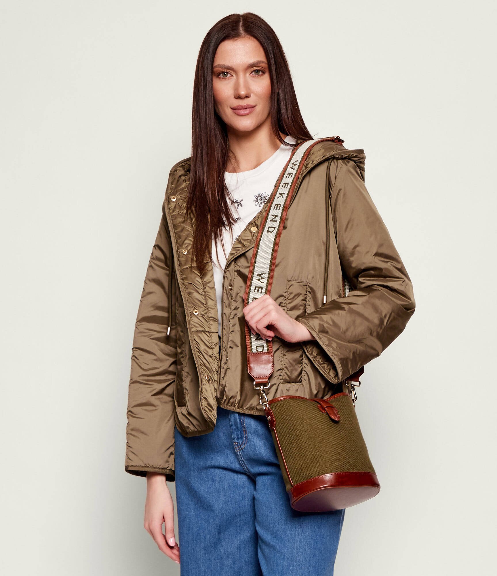 Weekend MaxMara Geantă pe umăr WKAVASAIO cu adaos de piele