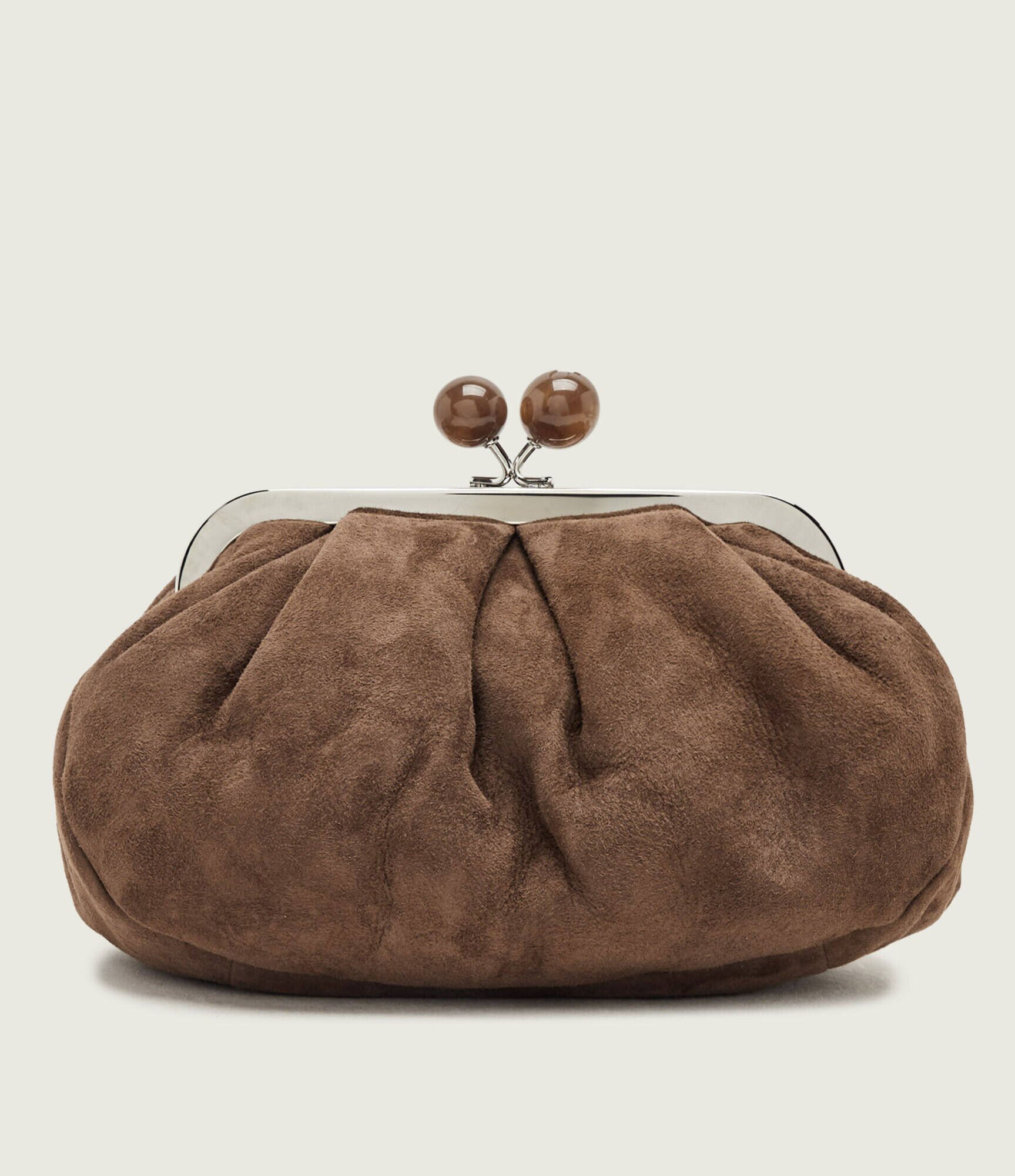 Weekend MaxMara Geantă pe umăr Wlavalois Pasticcino | piele întoarsă