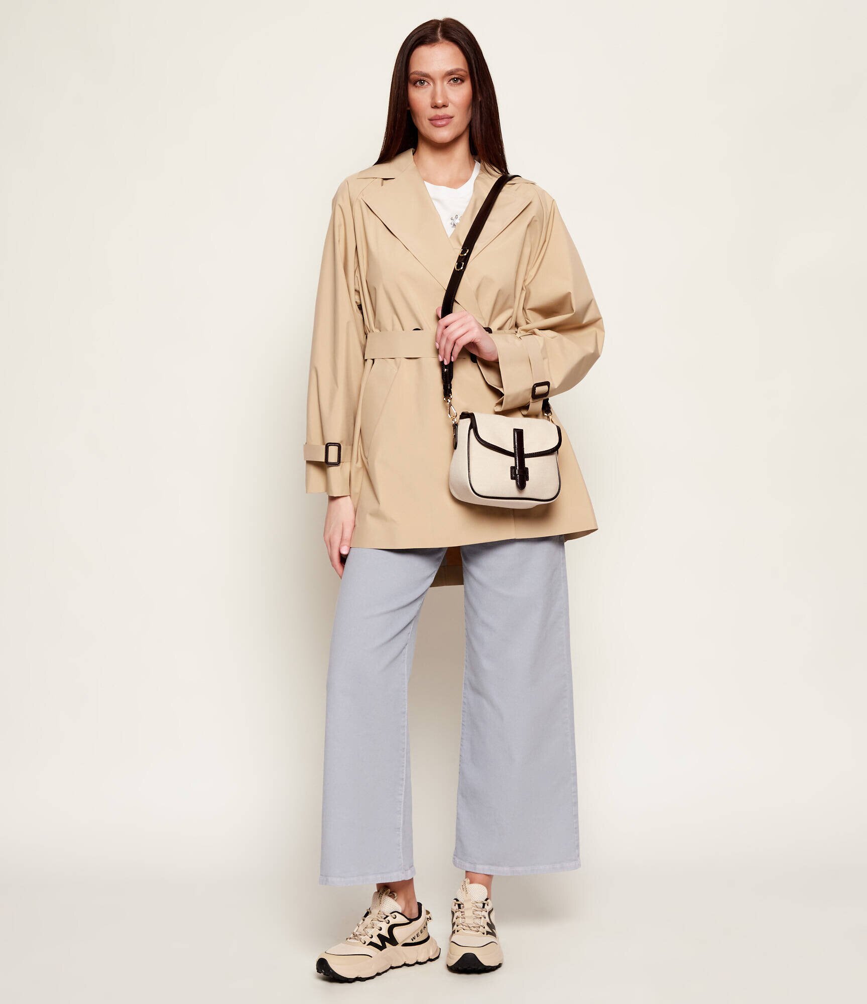 Weekend MaxMara Geantă poștaș Wkagap cu adaos de piele