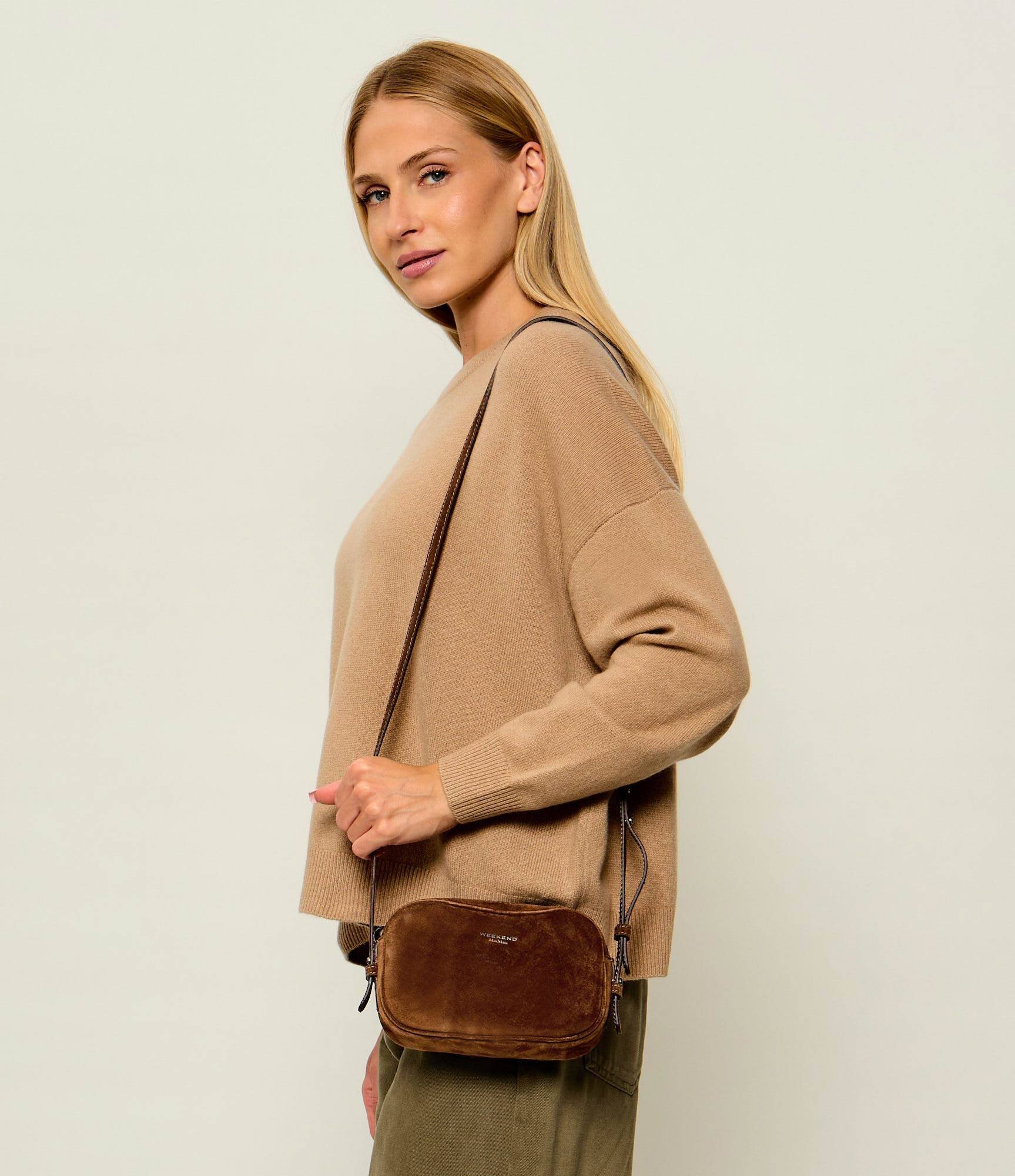 Weekend MaxMara Geantă poștaș Wkastruzzo | piele întoarsă