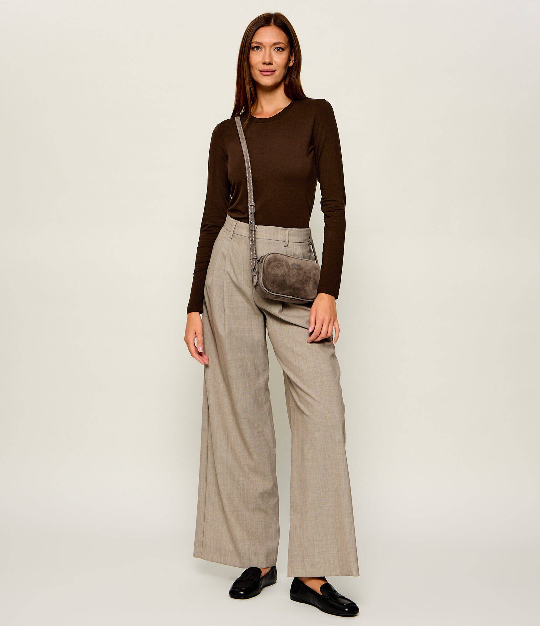 Weekend MaxMara Geantă poștaș Wkastruzzo | piele întoarsă