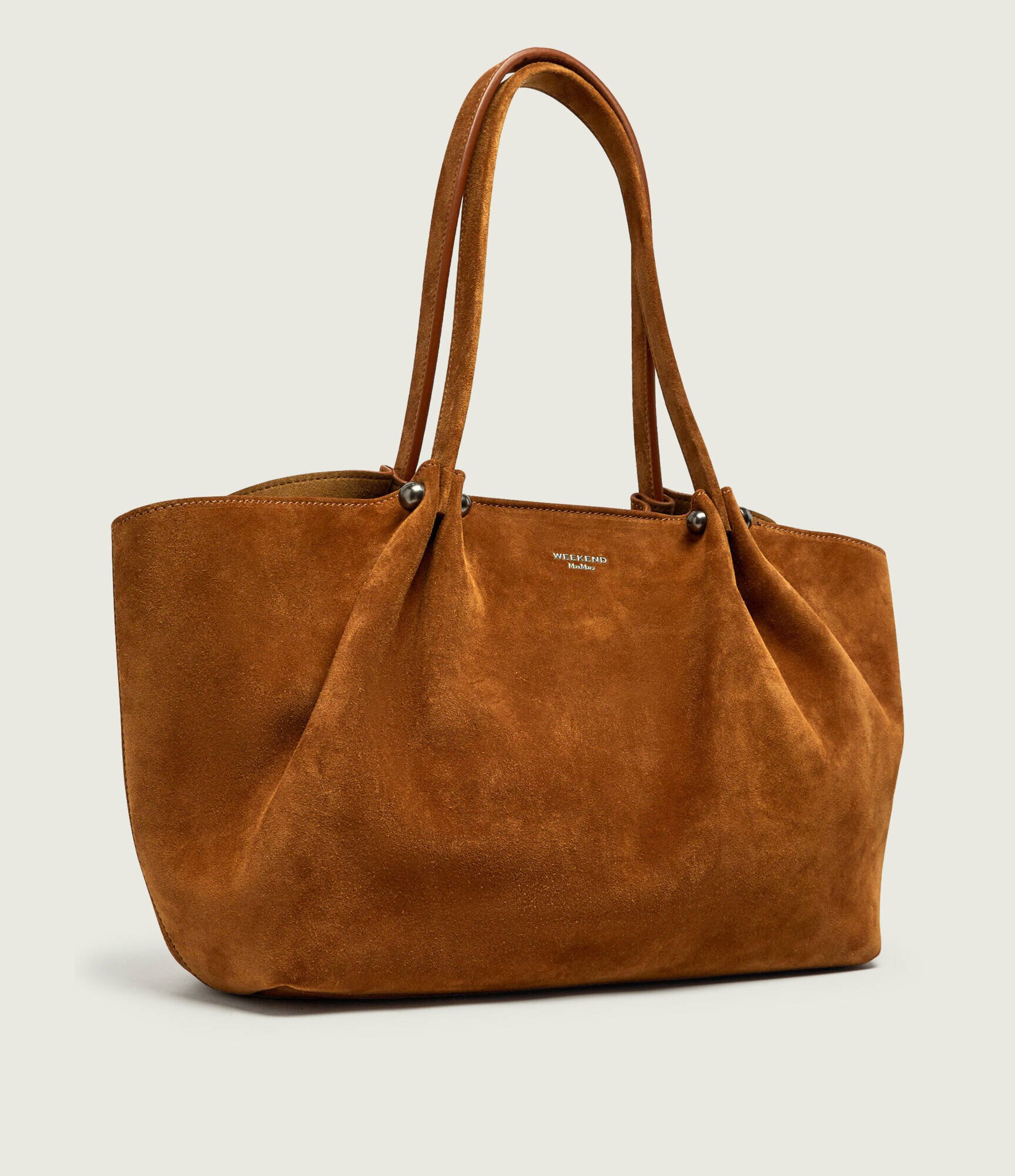 Weekend MaxMara Geantă shopper + borsetă Wkapesi | piele întoarsă