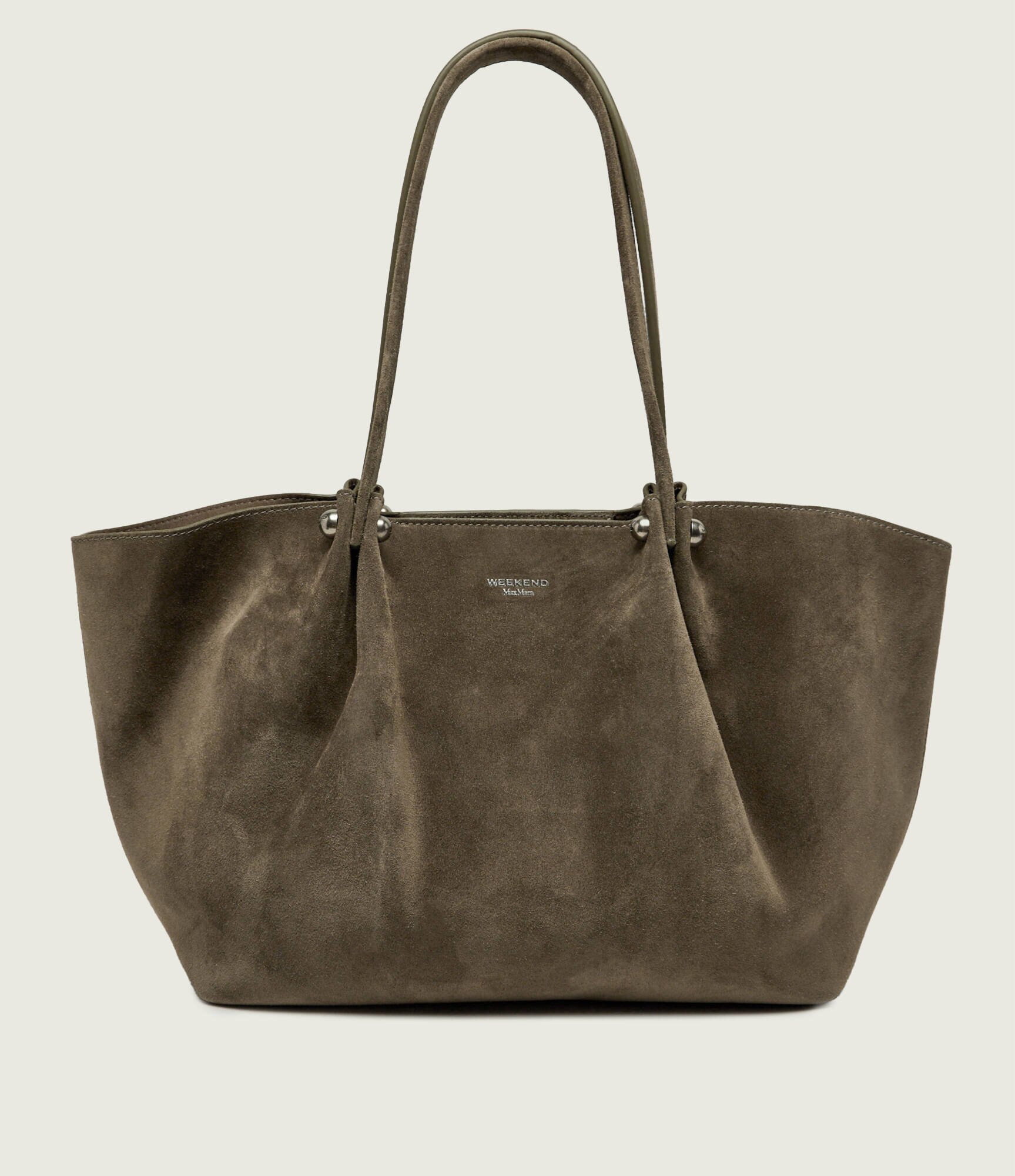 Weekend MaxMara Geantă shopper + borsetă Wkapesi | piele întoarsă