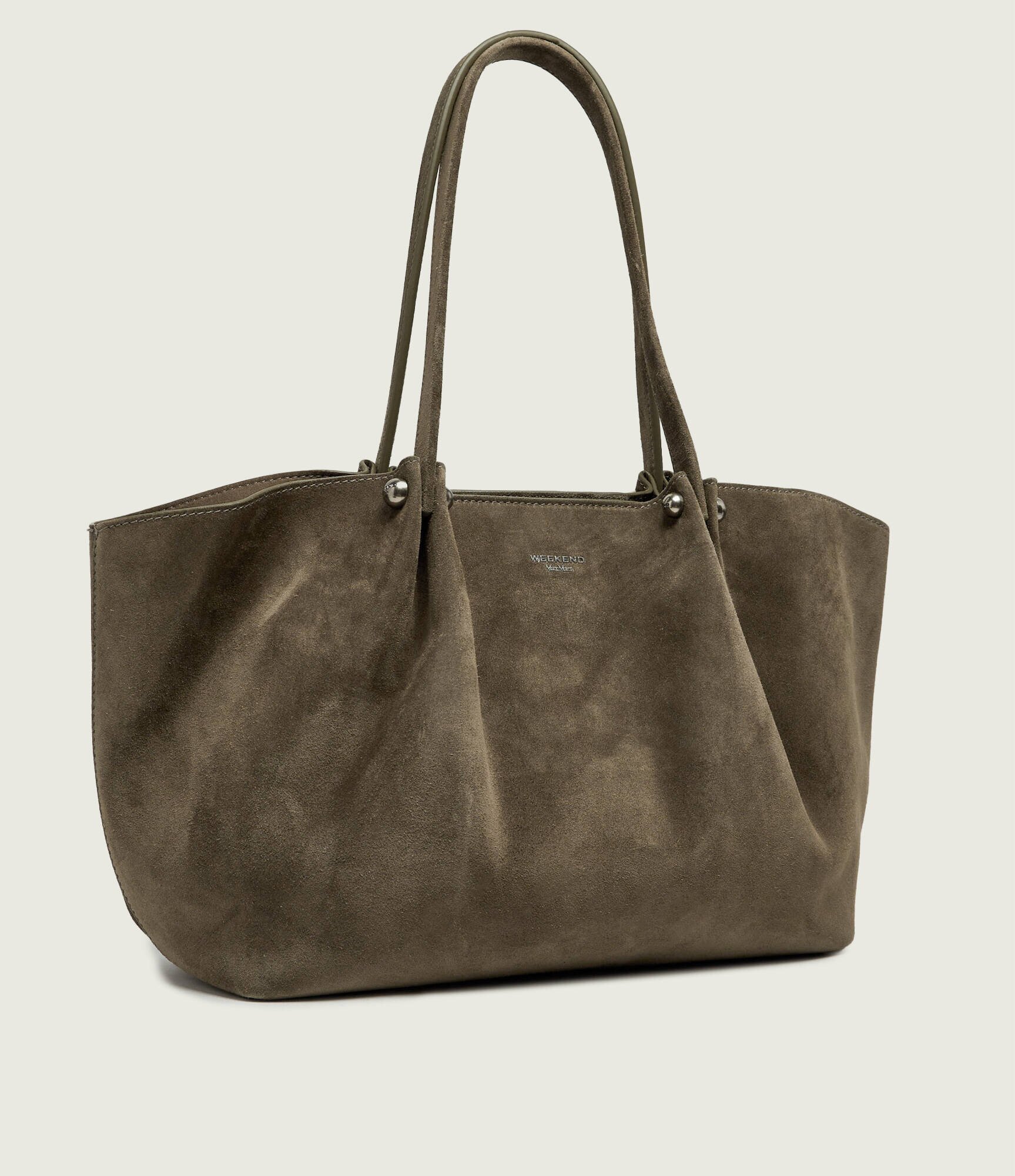 Weekend MaxMara Geantă shopper + borsetă Wkapesi | piele întoarsă