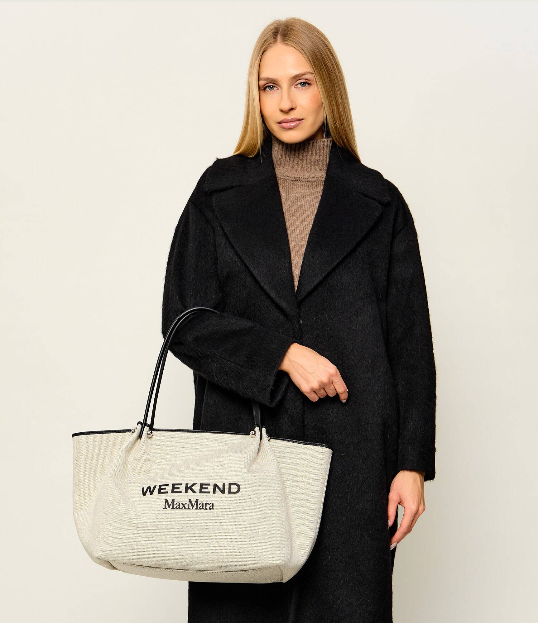 Weekend MaxMara Geantă shopper Wkagetto cu adaos de piele