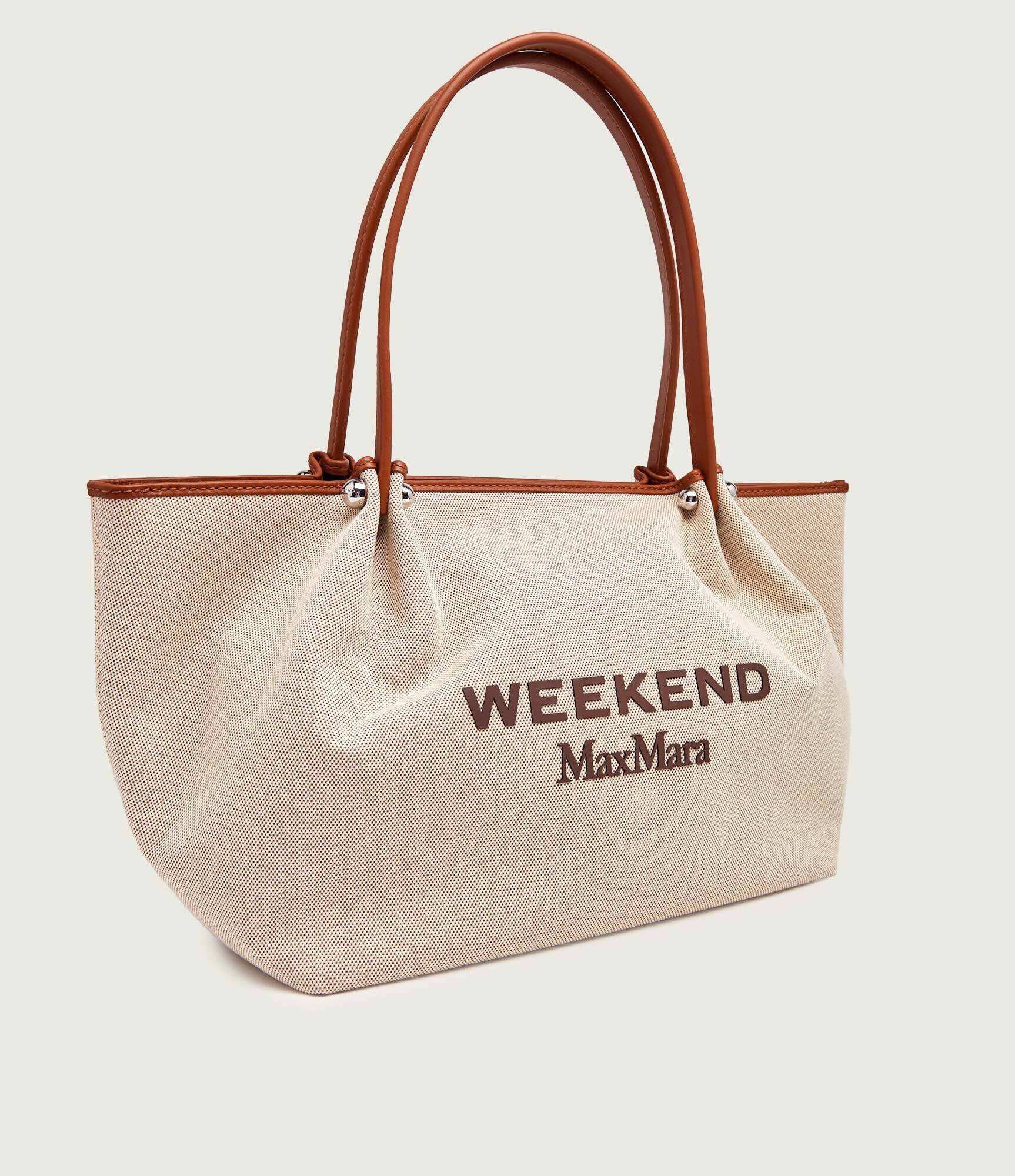 Weekend MaxMara Geantă shopper Wkagetto cu adaos de piele