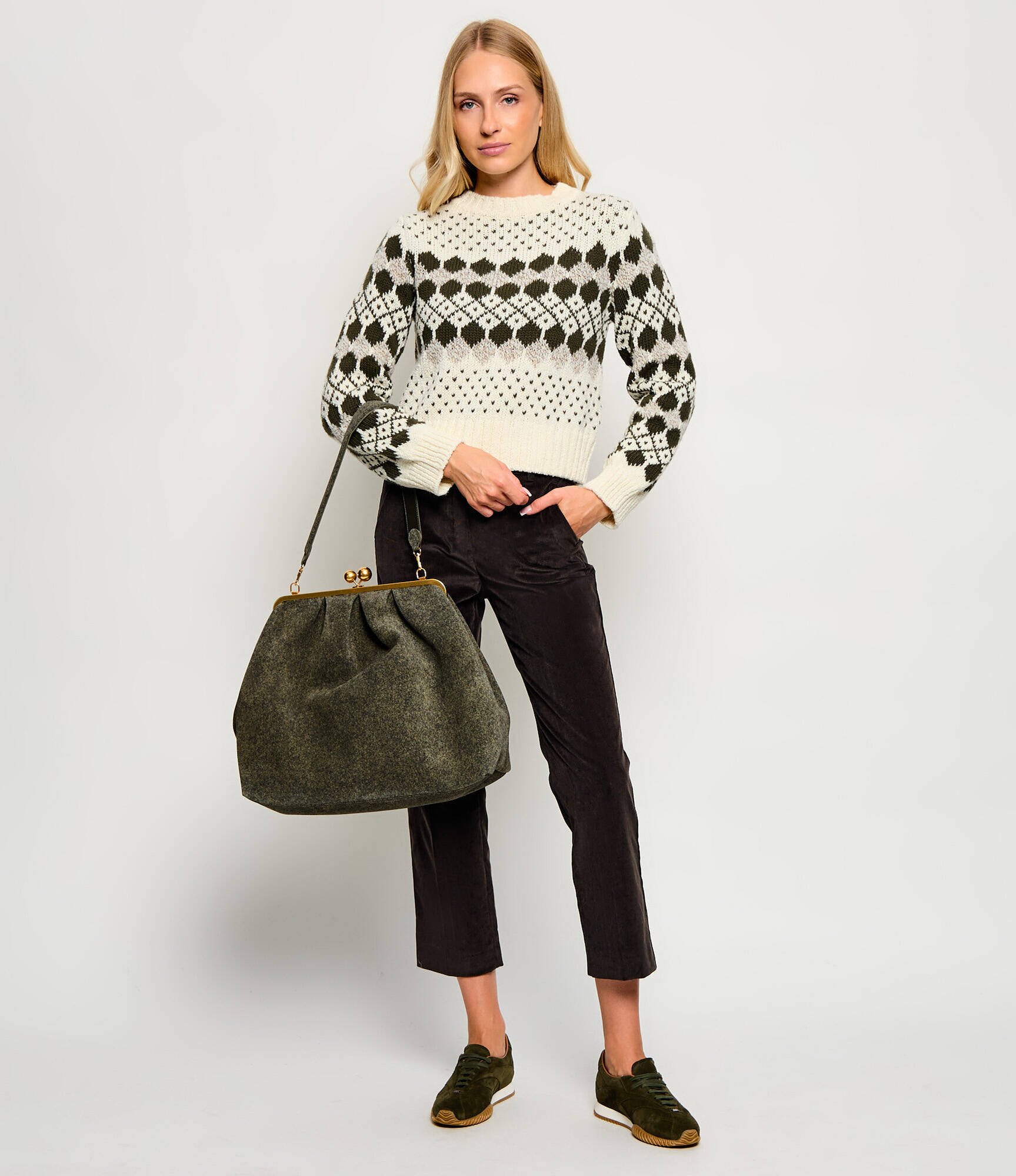 Weekend MaxMara Geantă shopper Wkautile Pasticcino| Weekend Max Mara x Robert Rabensteiner | piele întoarsă