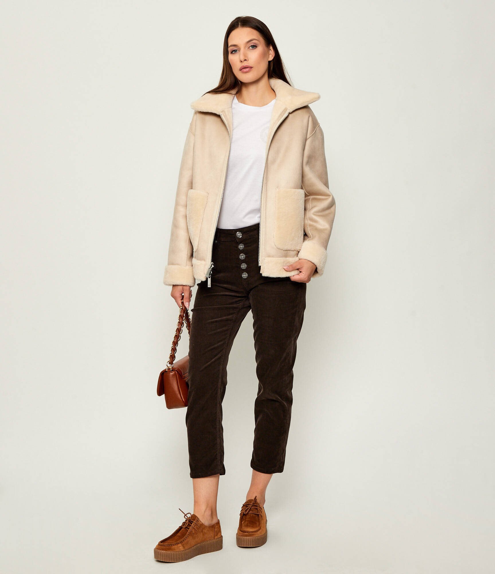 Weekend MaxMara Mocasini KAPOK | piele întoarsă