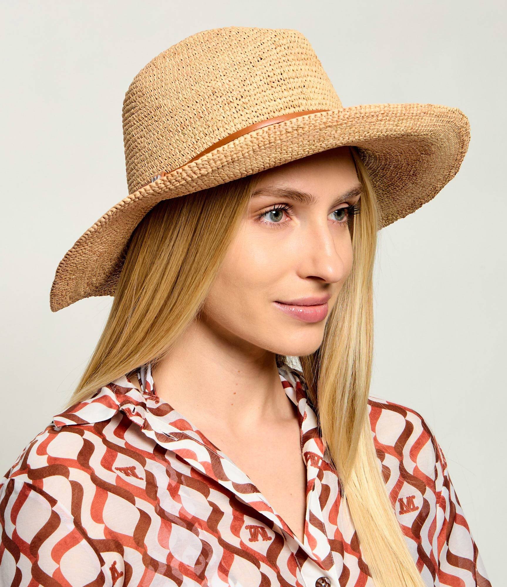 Weekend MaxMara Pălărie Wkagalante cu adaos de piele