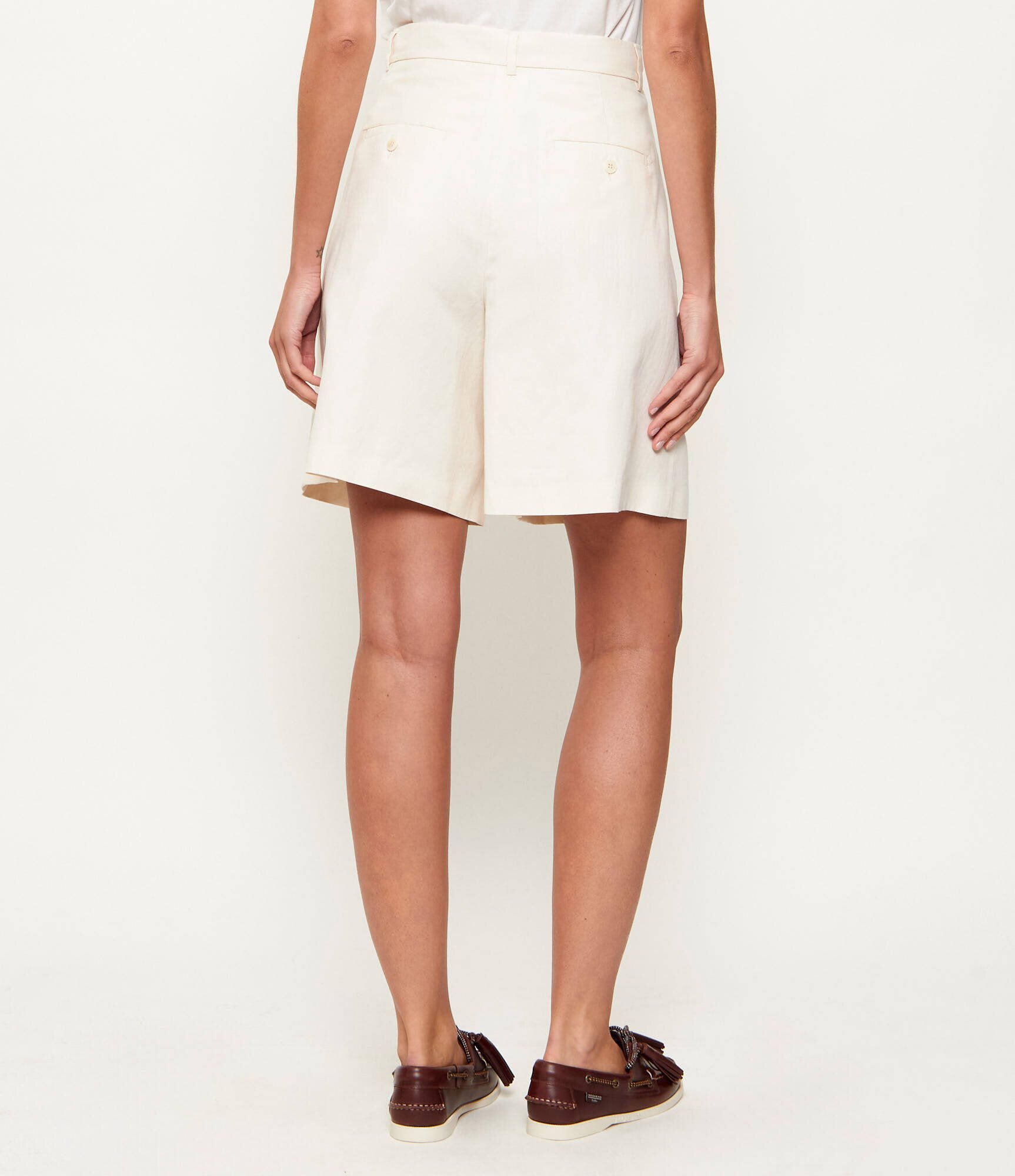 Weekend MaxMara Pantaloni scurți ECUBA | Loose fit | cu adaos de in